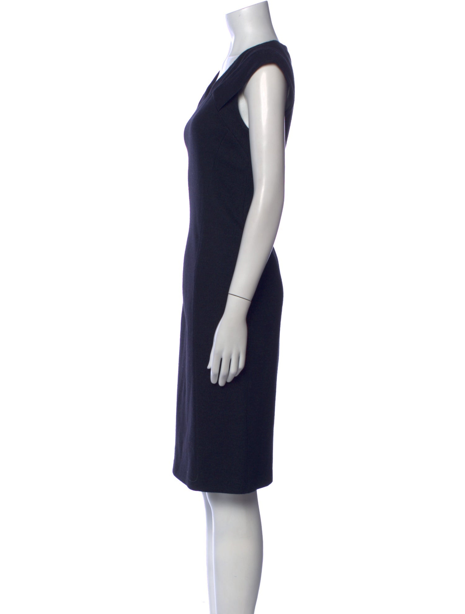 Armani Collezioni Wool Knee-Length Dress