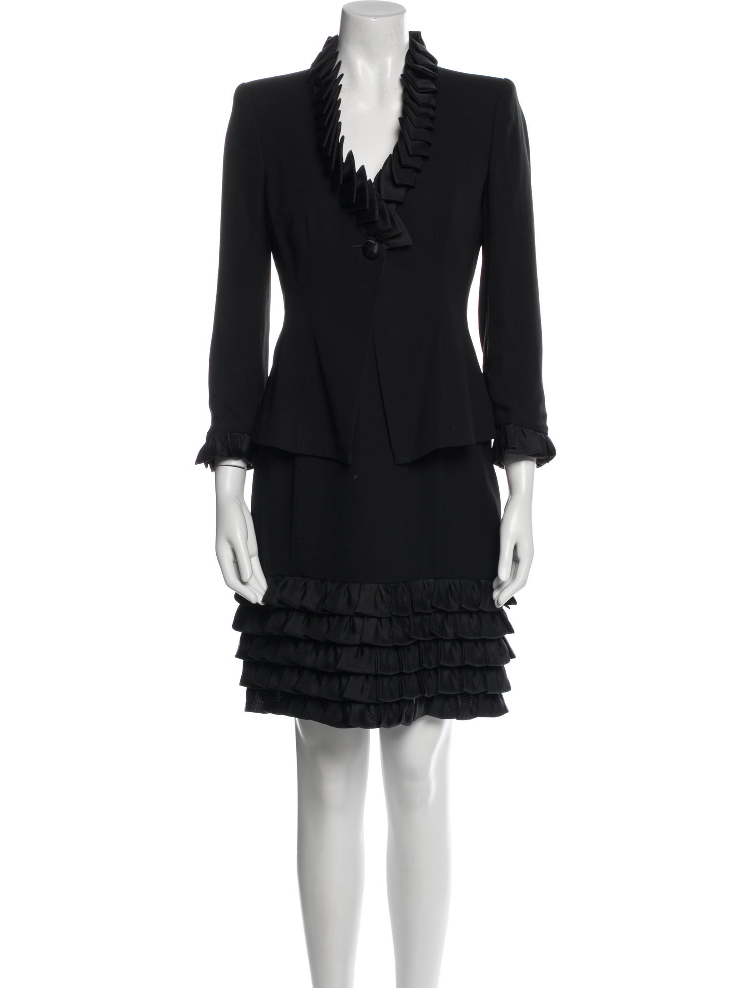 Armani Collezioni Silk Ruffle Embellishment Skirt Set