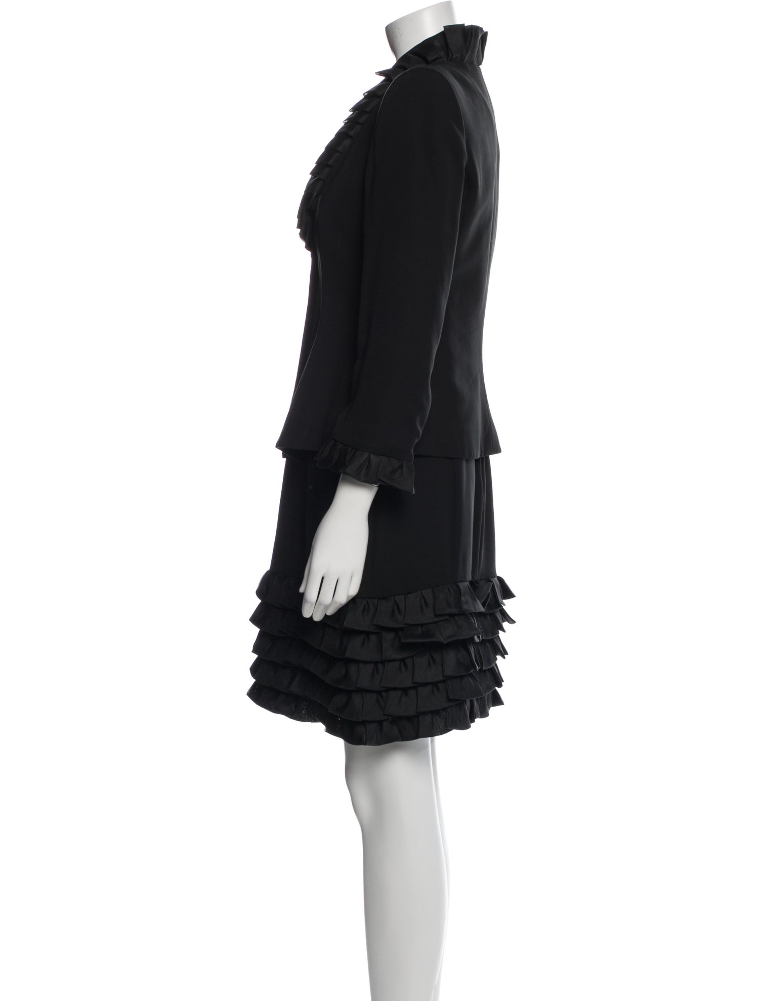 Armani Collezioni Silk Ruffle Embellishment Skirt Set