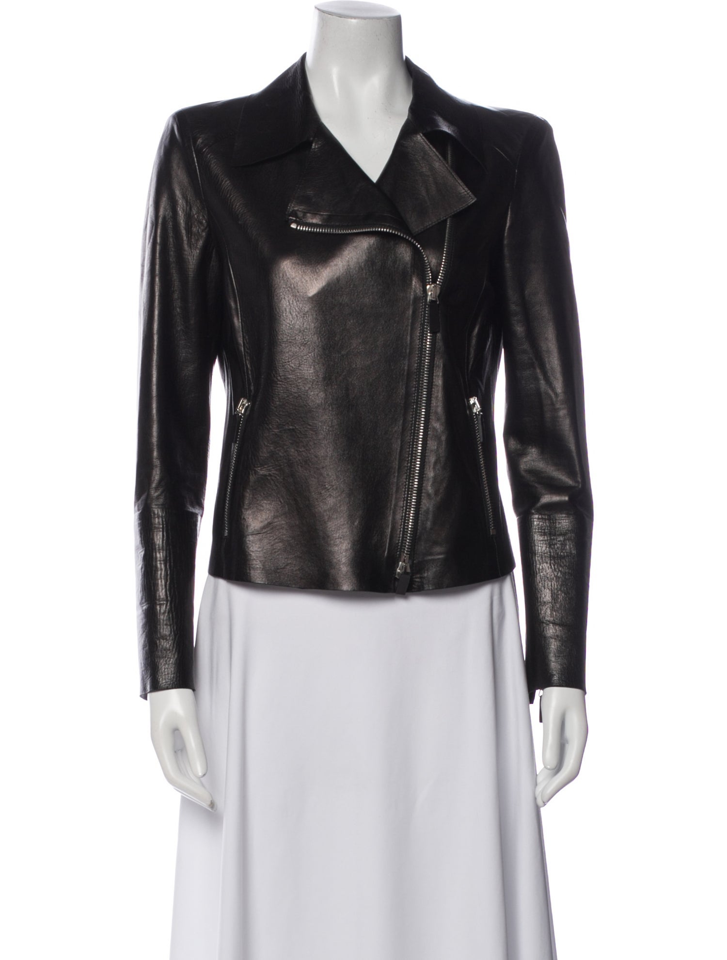 Giorgio Armani Leather Biker Jacket