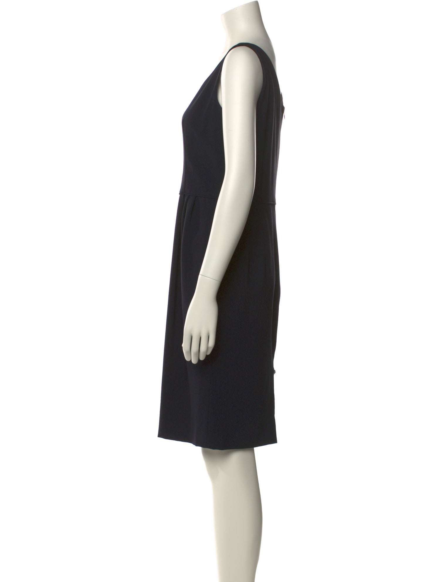 Armani Collezioni Scoop Neck Knee-Length Dress