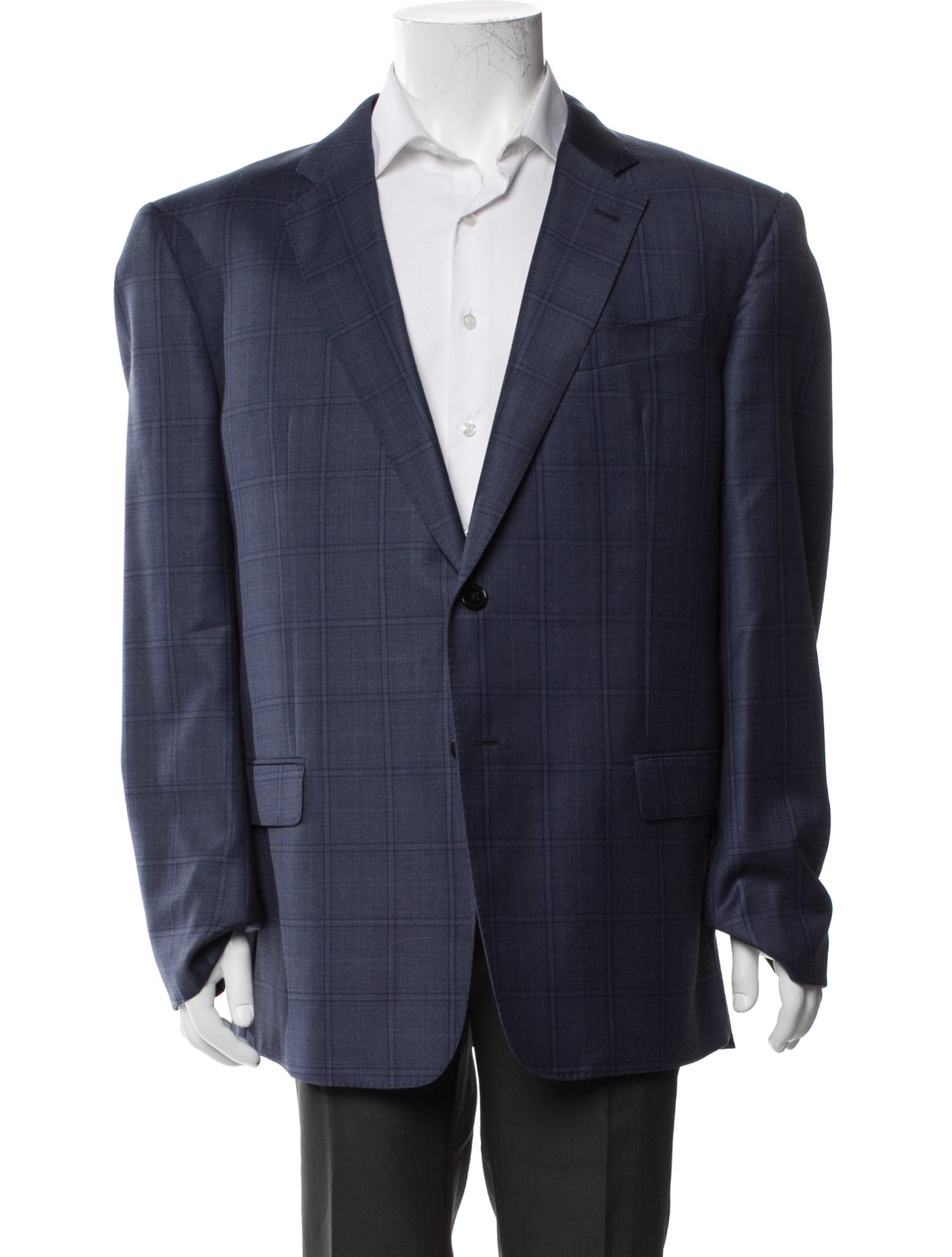 Armani Collezioni Virgin Wool Patterned Blazer