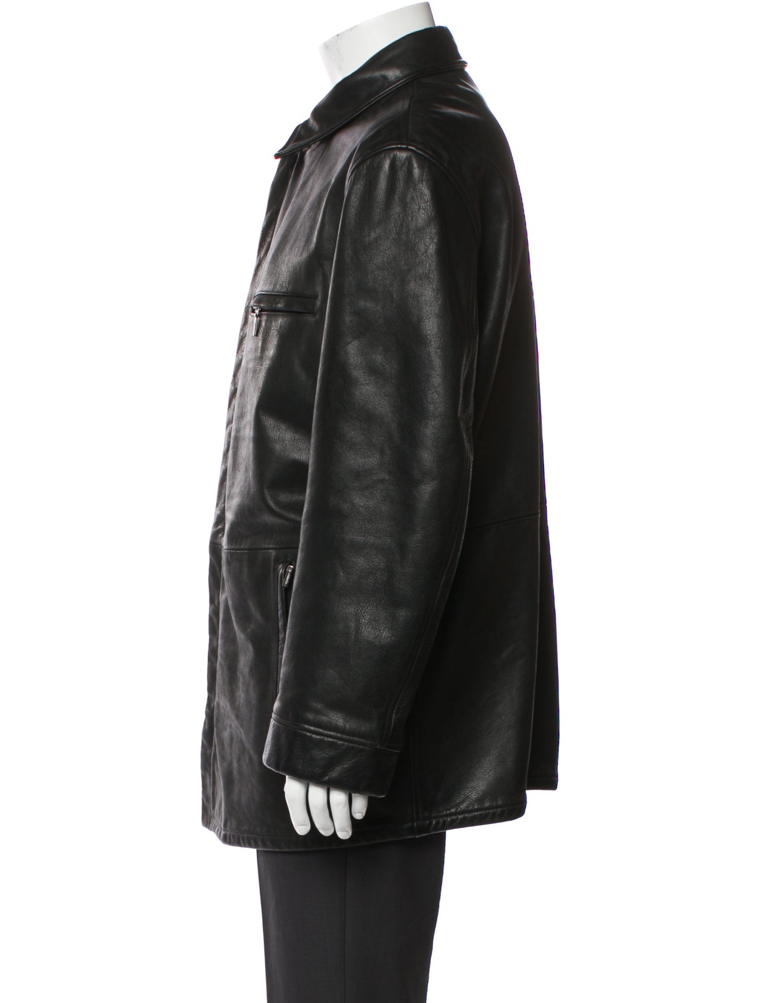 Armani Collezioni Leather Overcoat