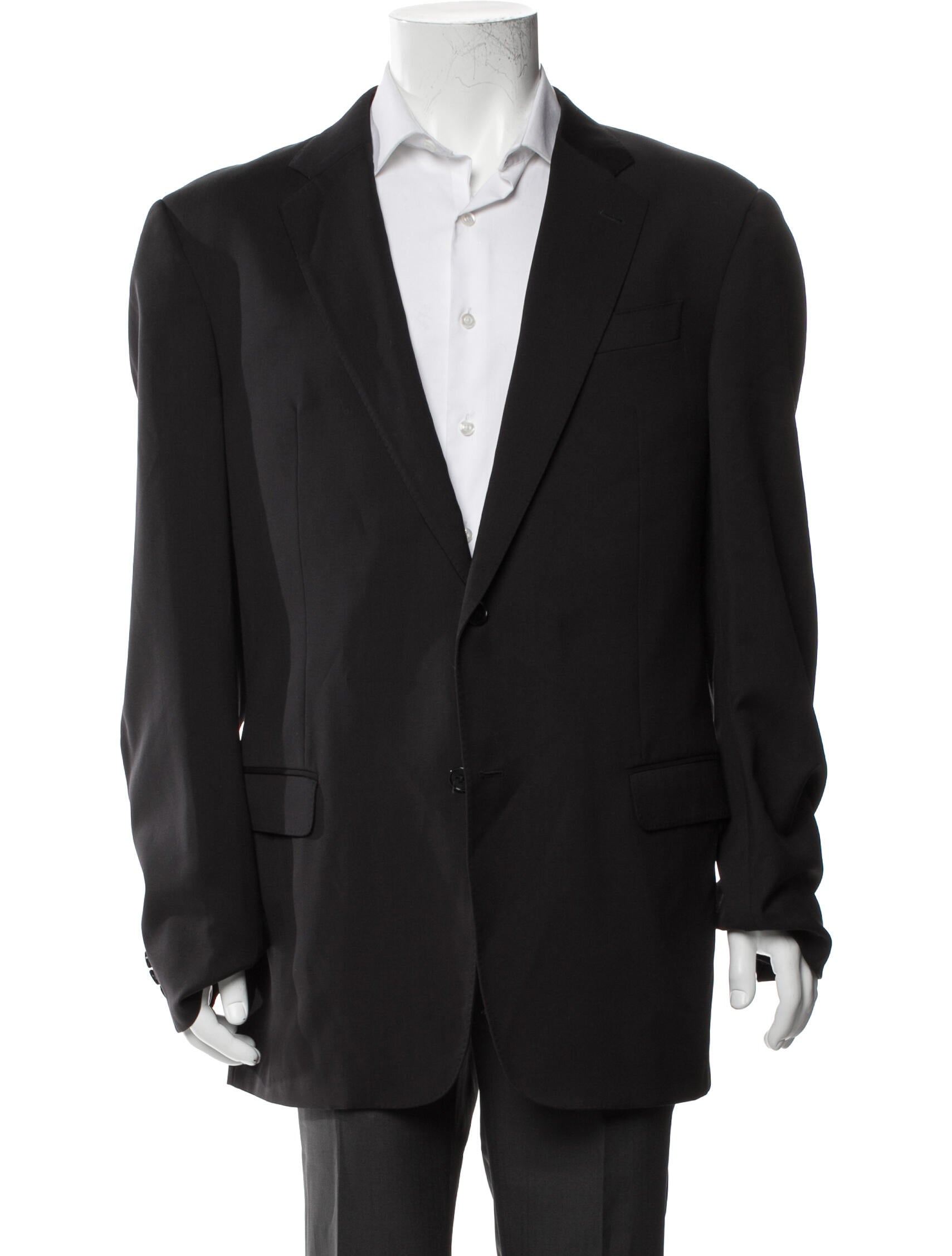 Armani Collezioni Wool Solid Blazer