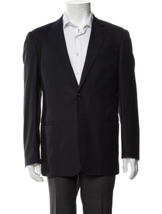 Armani Collezioni wool solid blazer