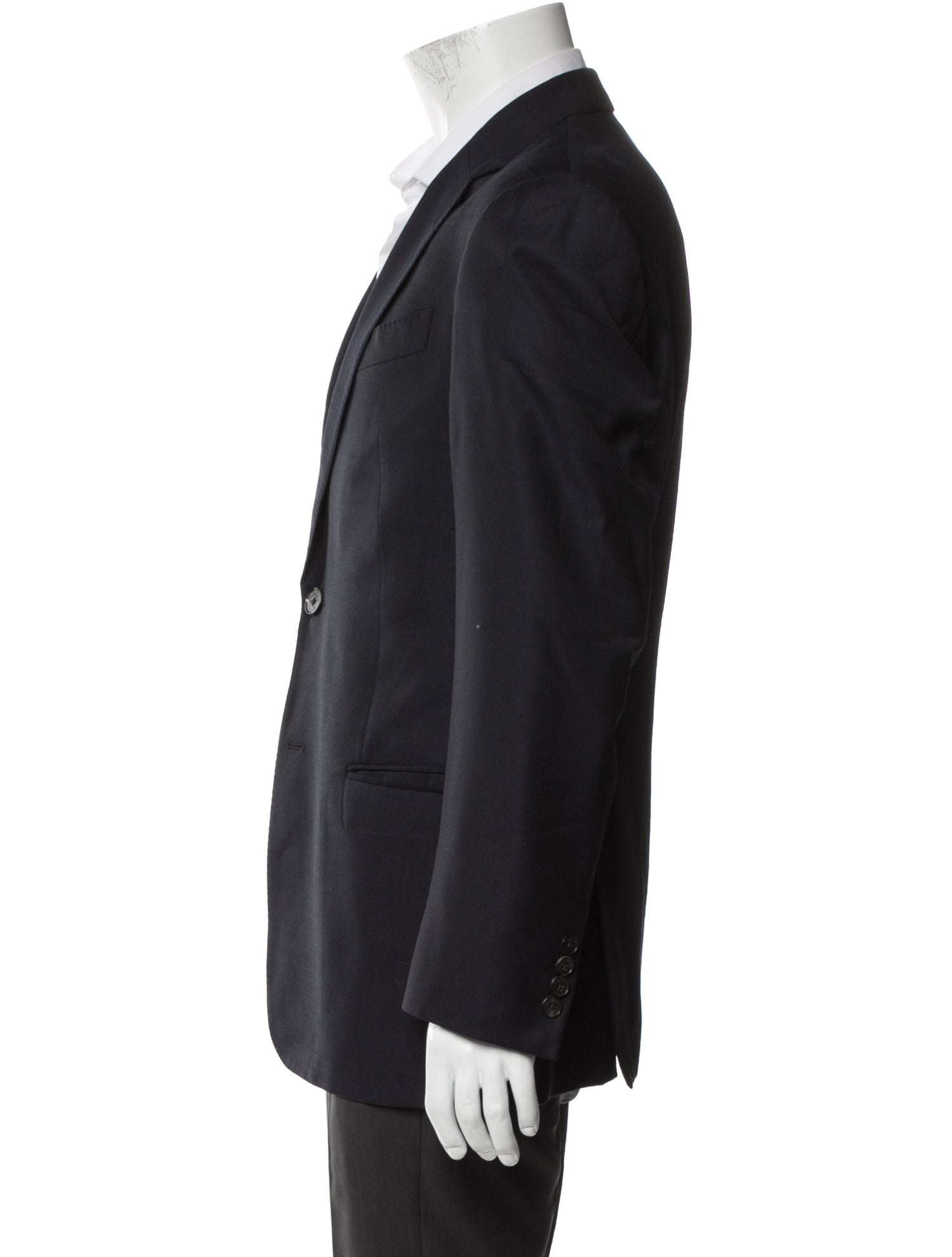 Armani Collezioni wool solid blazer