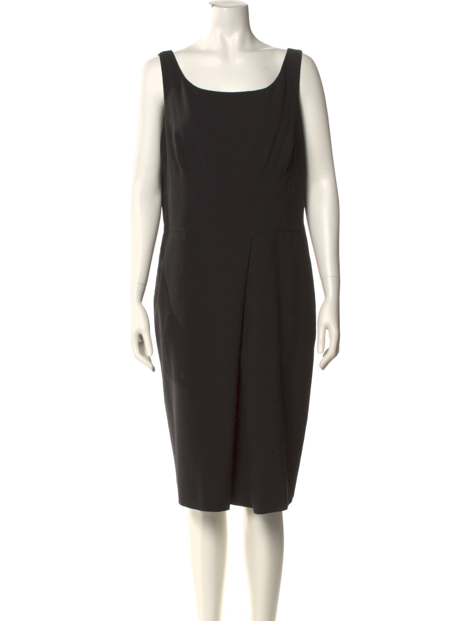 Armani Collezioni Virgin Wool Knee-Length Dress