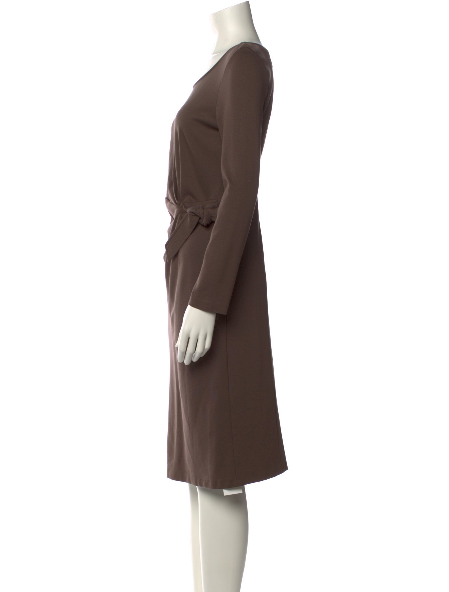 Armani Collezioni Scoop Neck Knee-Length Dress