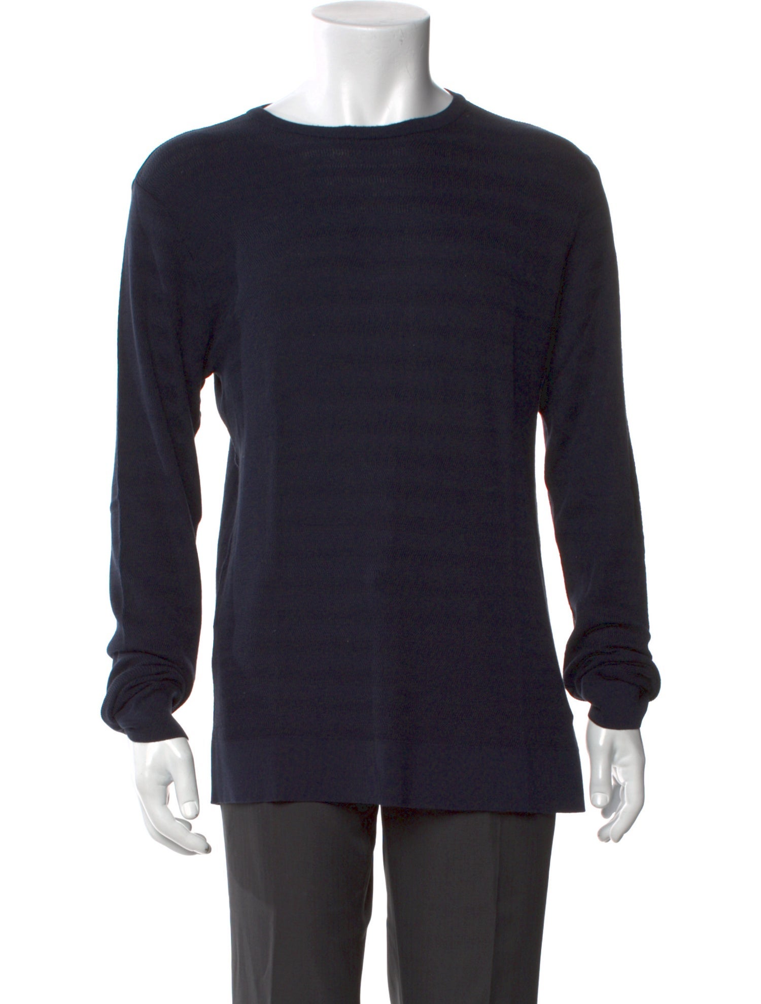 Armani Collezioni Silk Crew Neck Pullover