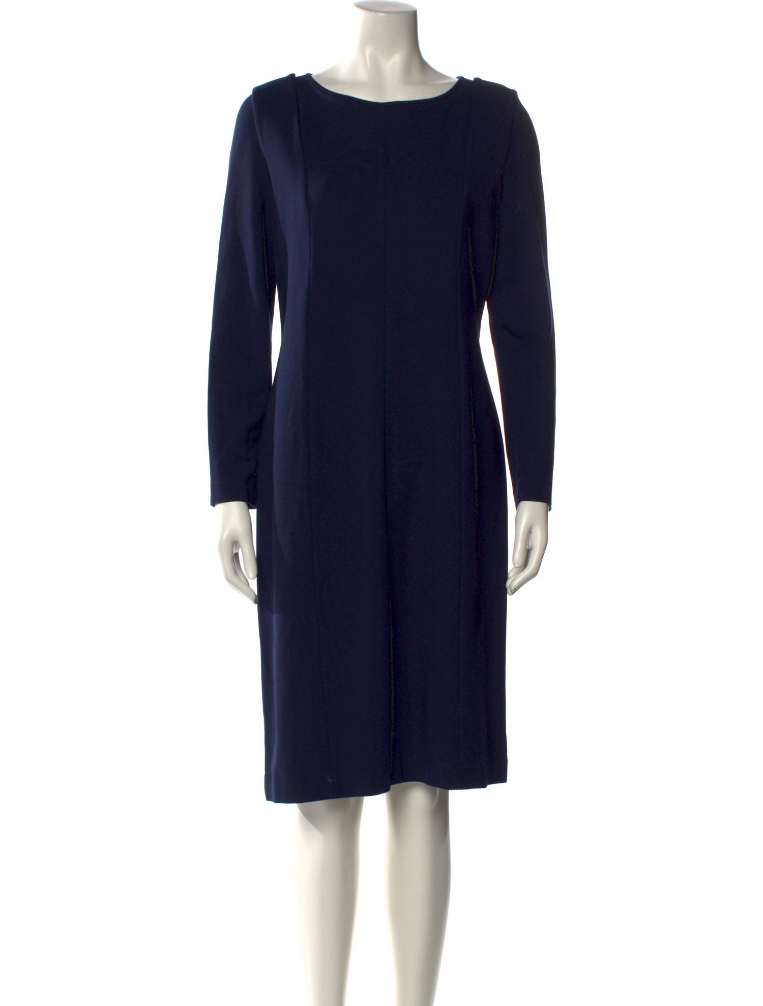 Armani Collezioni Bateau Neckline Knee-Length Dress