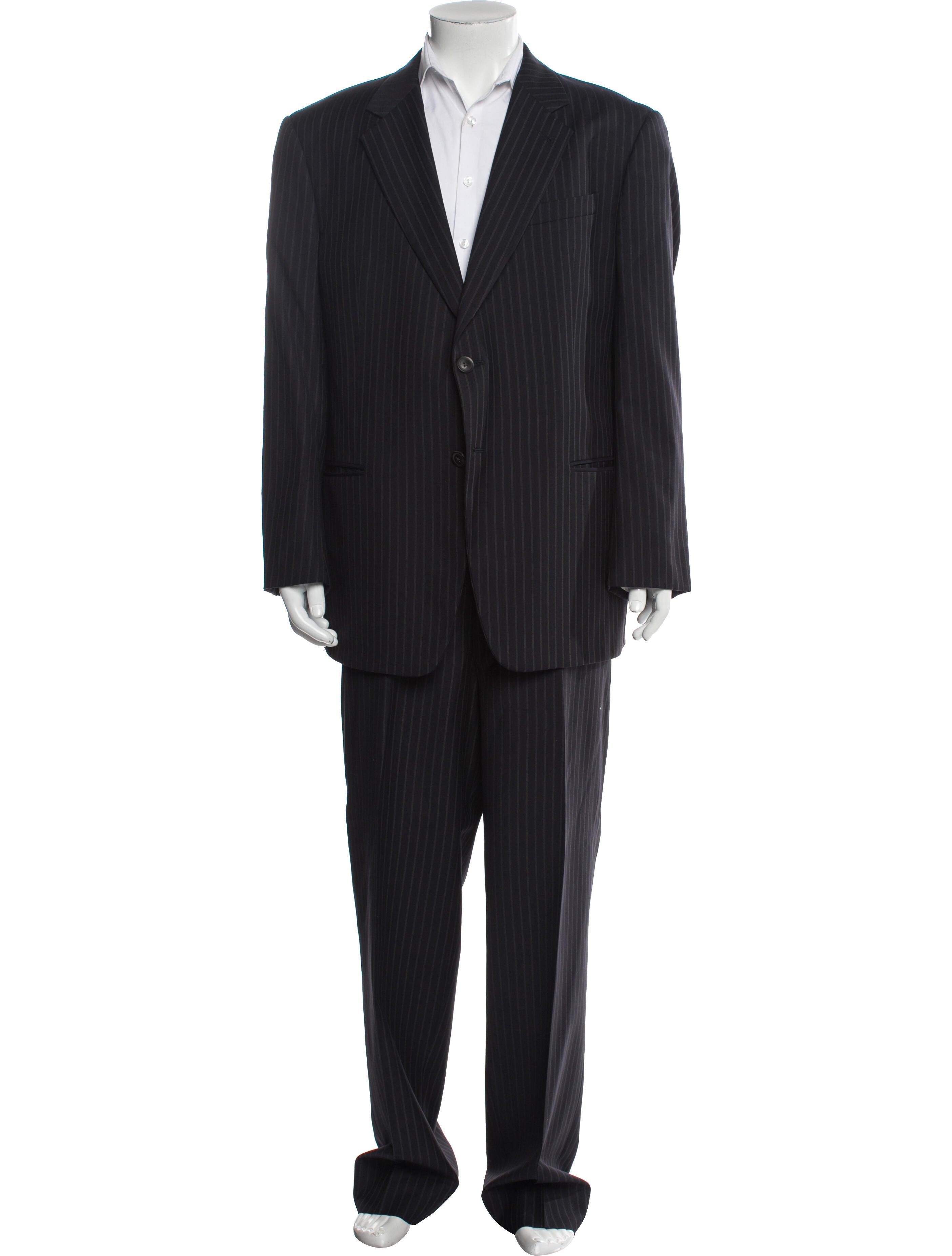 Armani Collezioni Wool Striped Two-Piece Suit