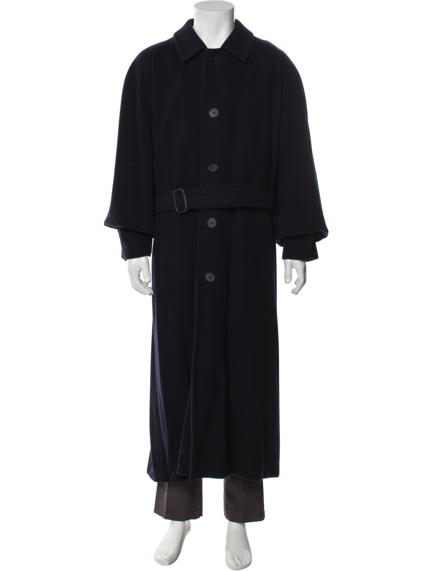 Armani Collezioni Virgin Wool Trench Coat