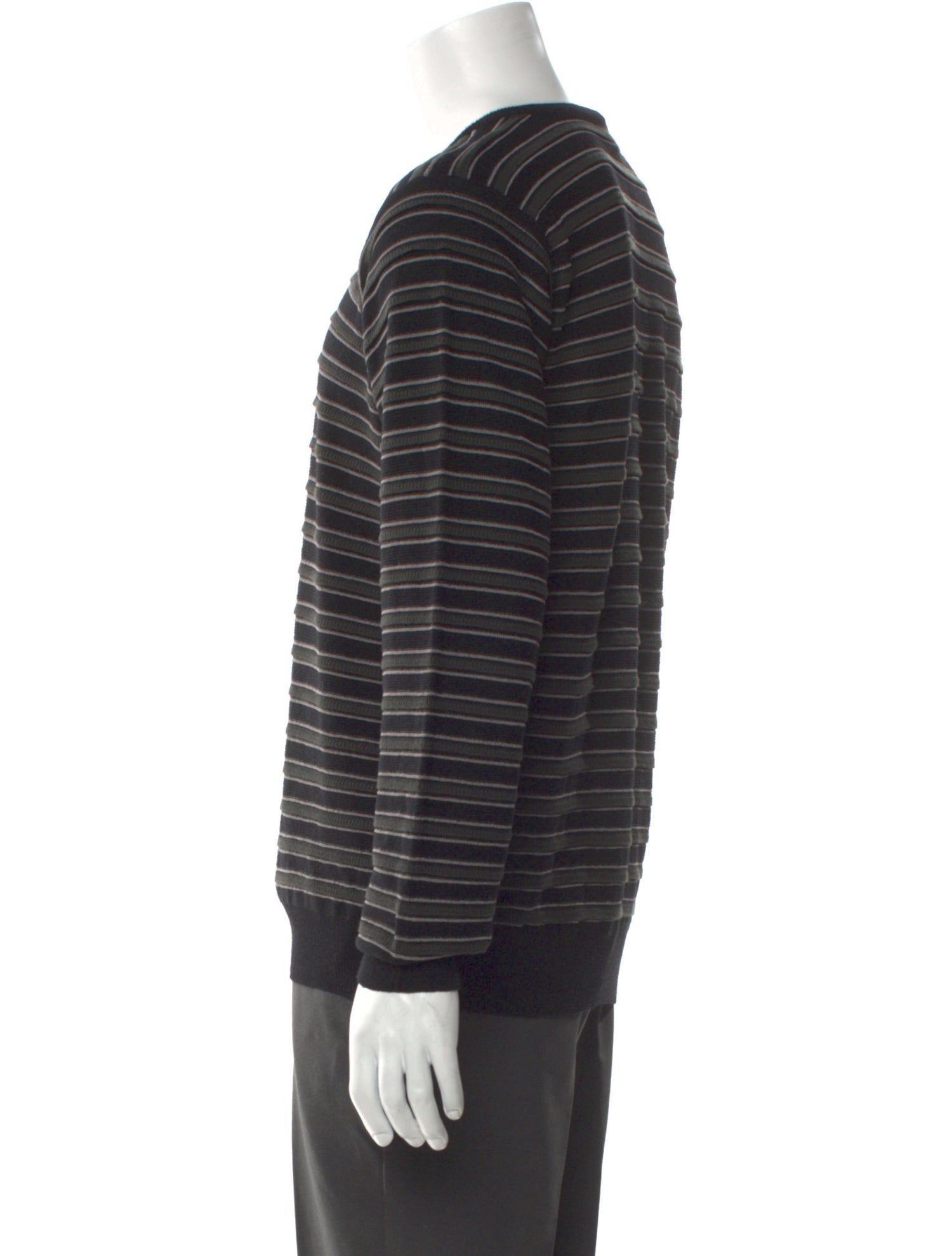 Armani Collezioni Virgin Wool Striped Pullover