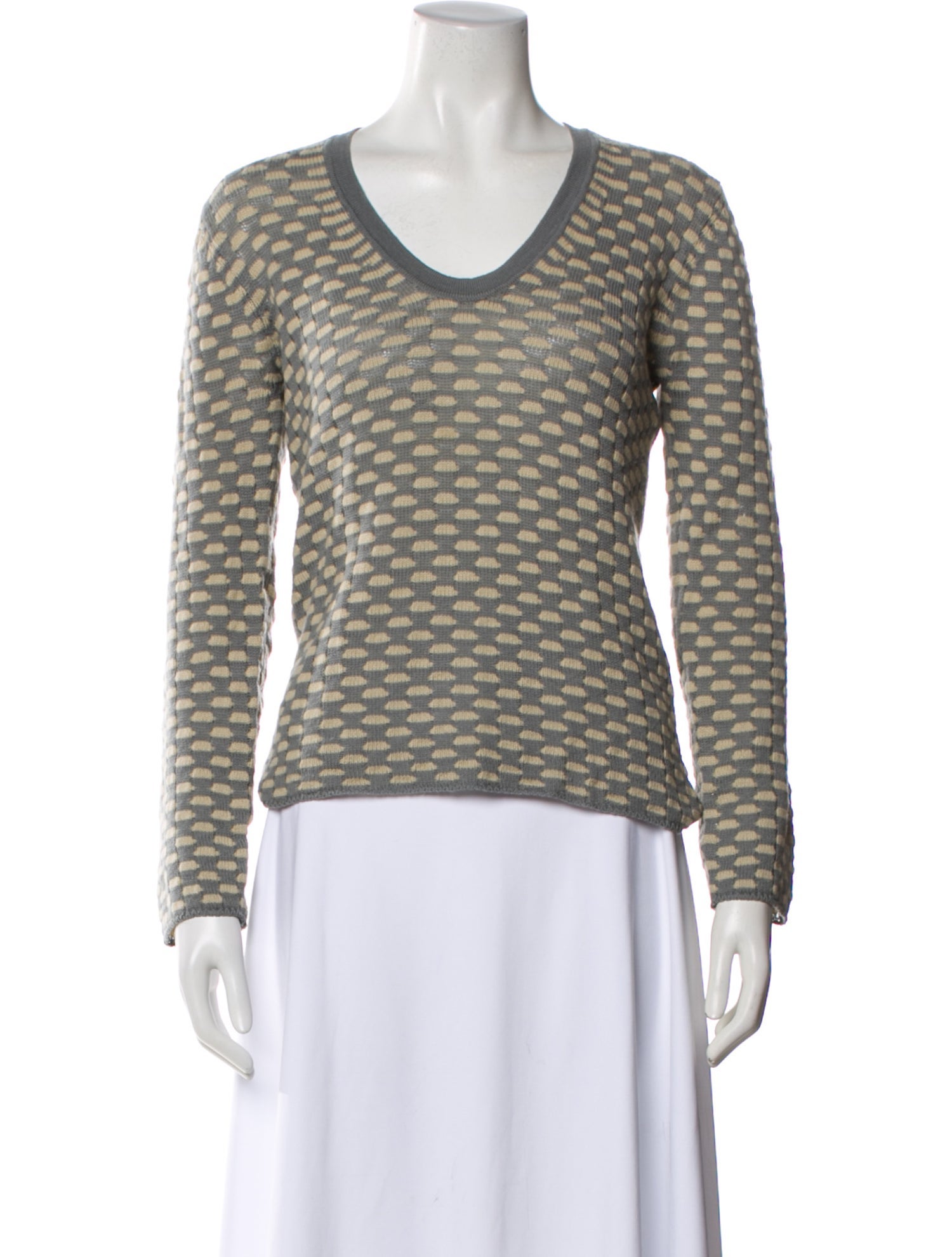 Armani Collezioni Merino Wool Printed Sweater