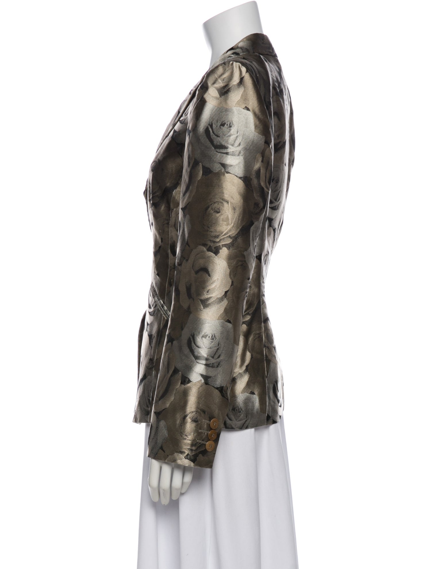 Armani Collezioni Silk Floral Print Blazer