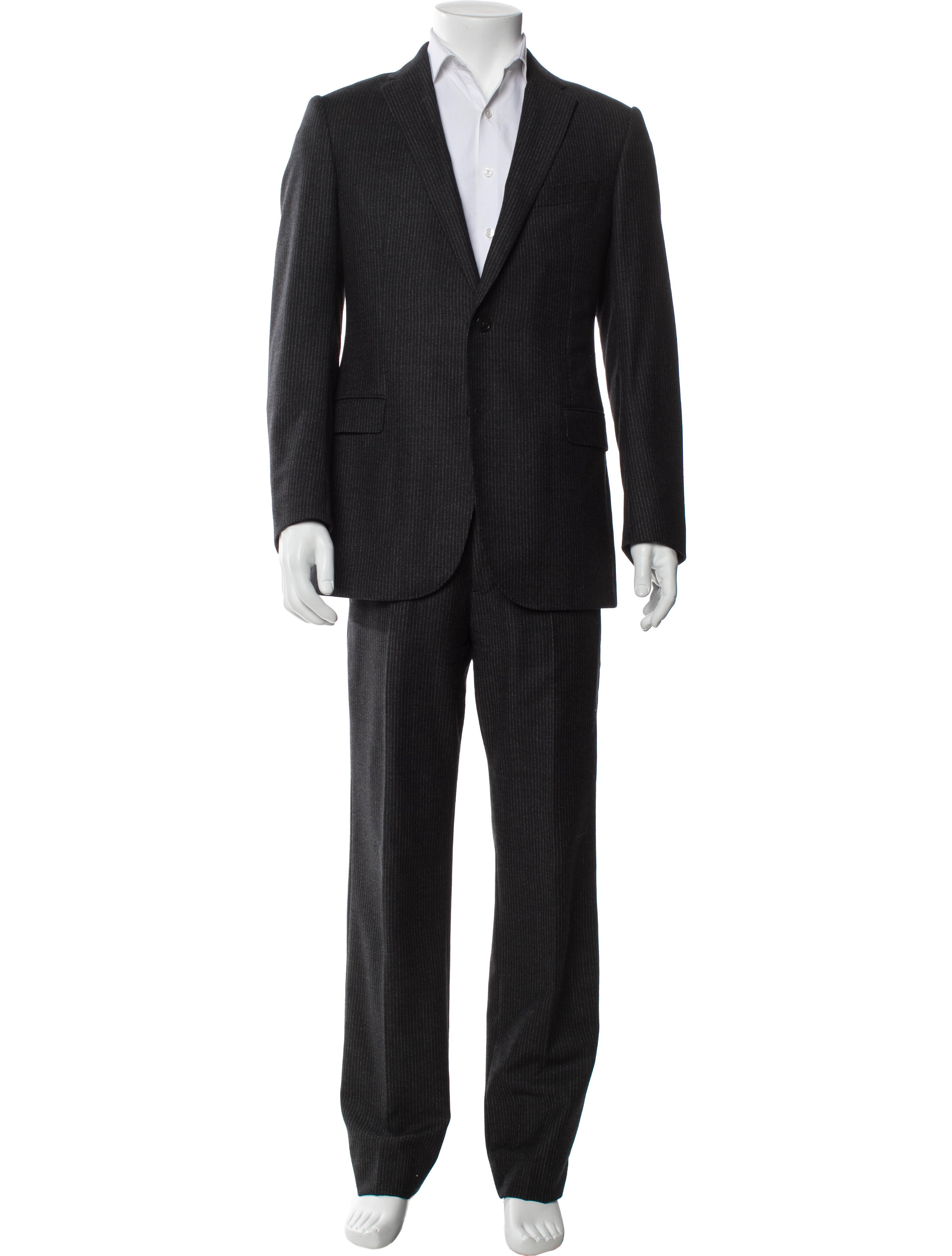 Armani Collezioni Virgin Wool Striped Two-Piece Suit