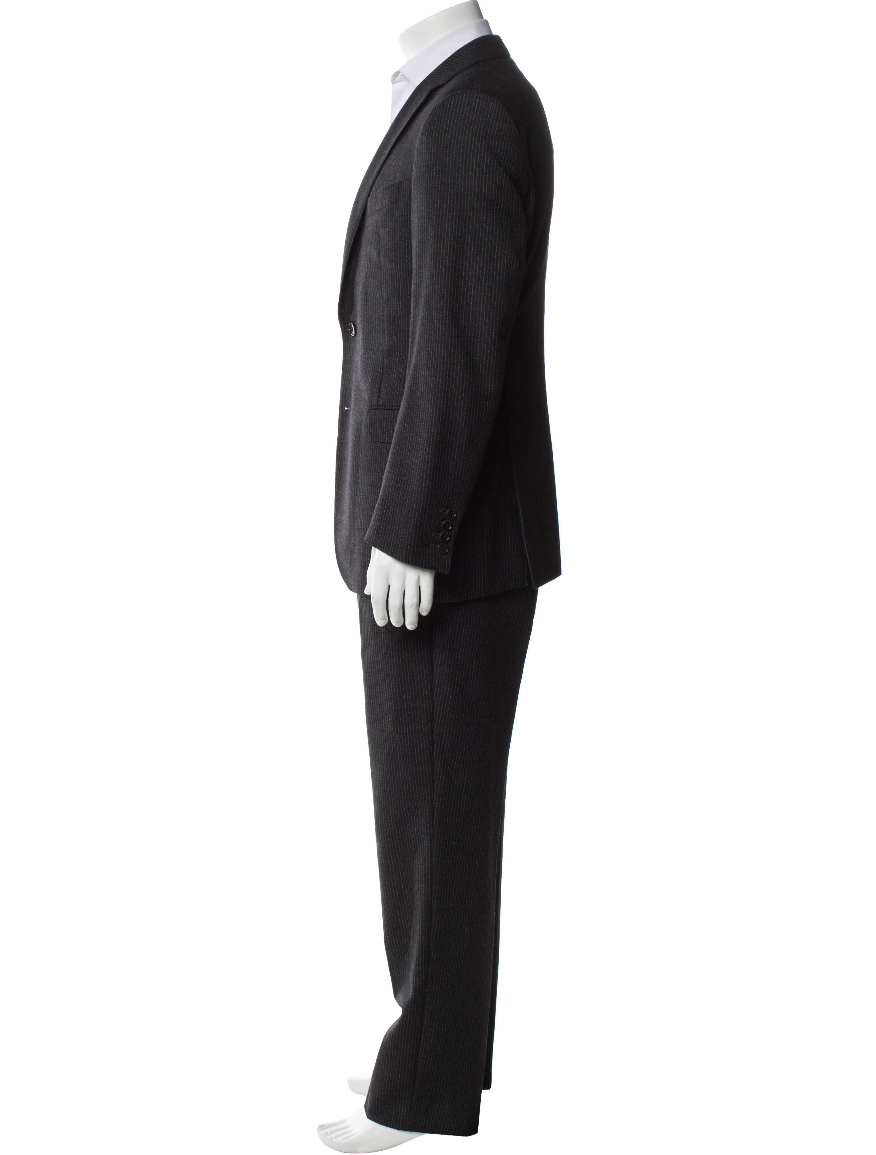 Armani Collezioni Virgin Wool Striped Two-Piece Suit