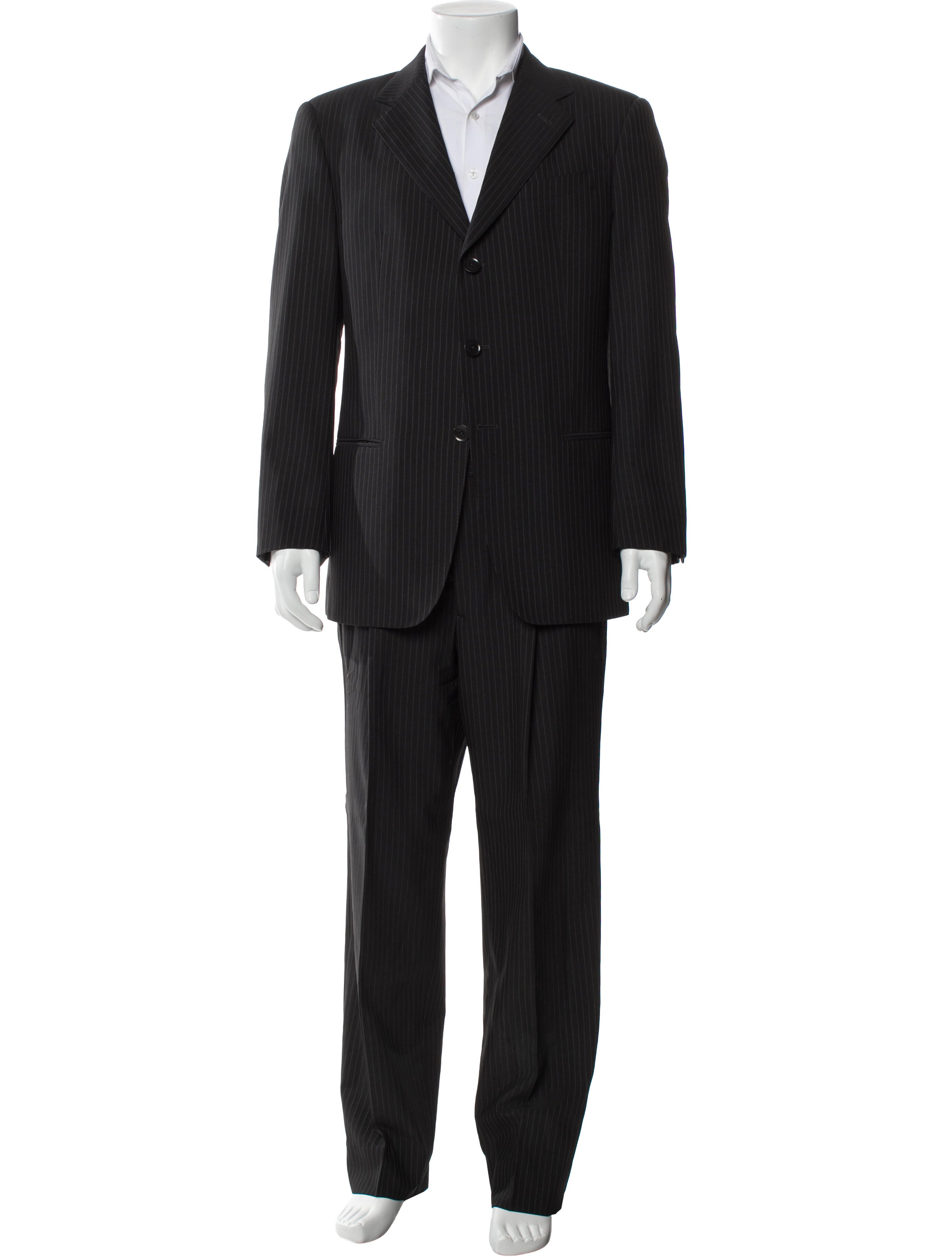 Armani Collezioni Wool Striped Two-Piece Suit