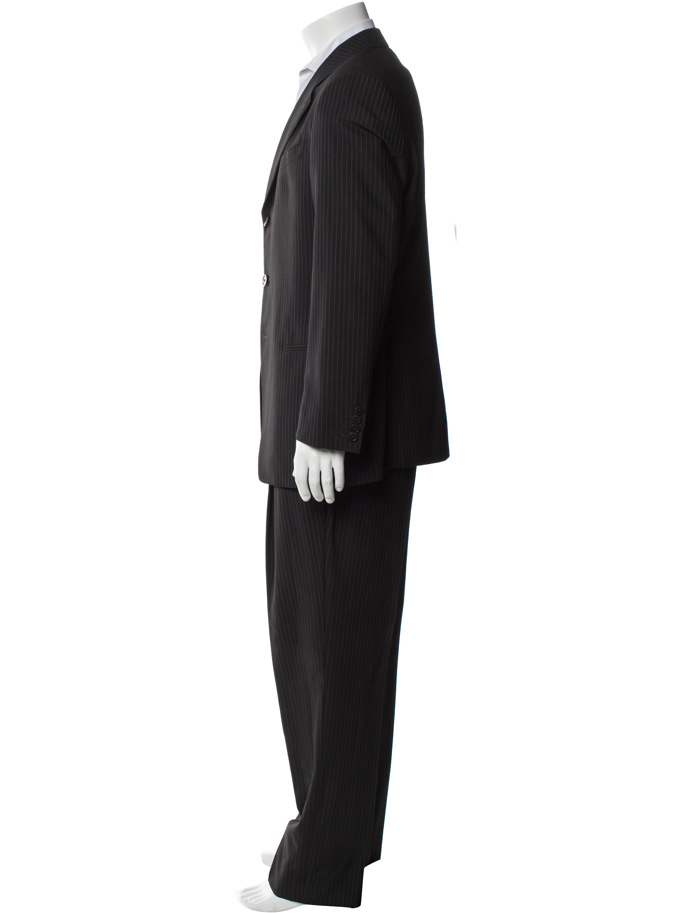 Armani Collezioni Wool Striped Two-Piece Suit
