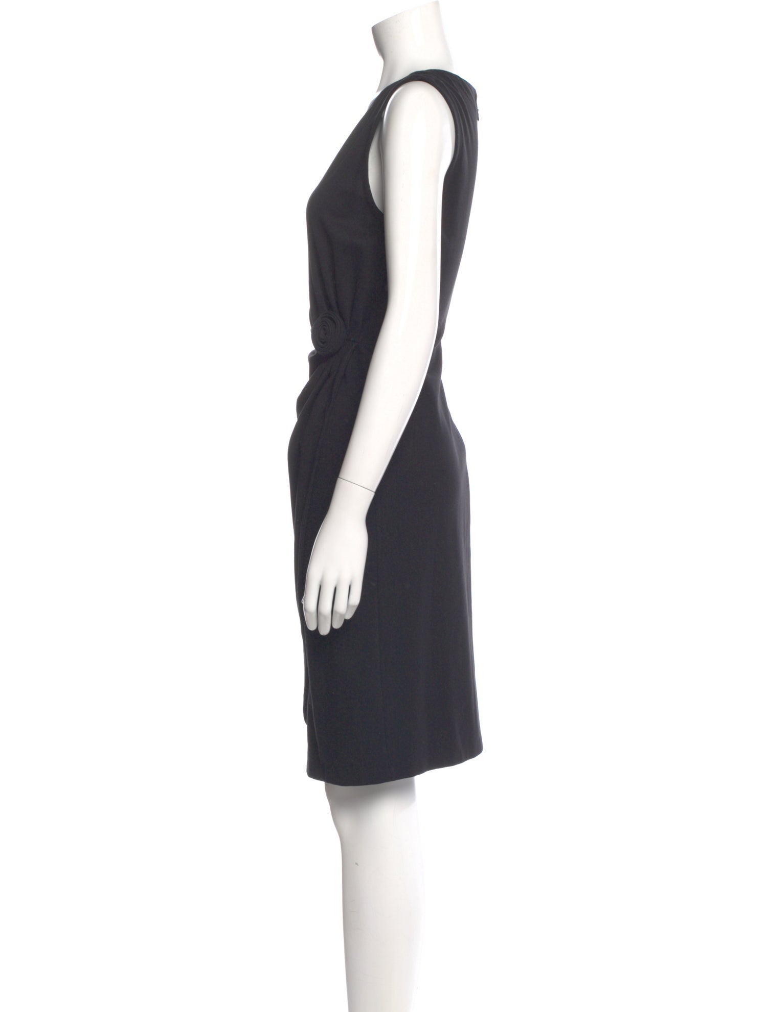Armani Collezioni Scoop Neck Knee-Length Dress