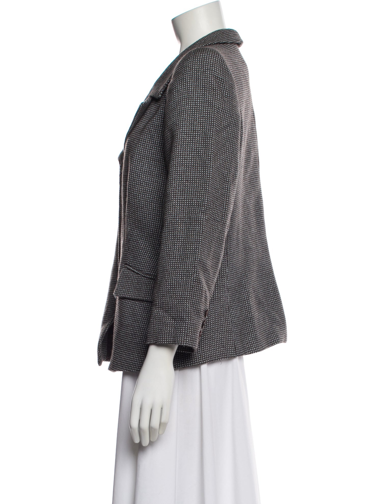 Armani Collezioni Virgin Wool Printed Blazer