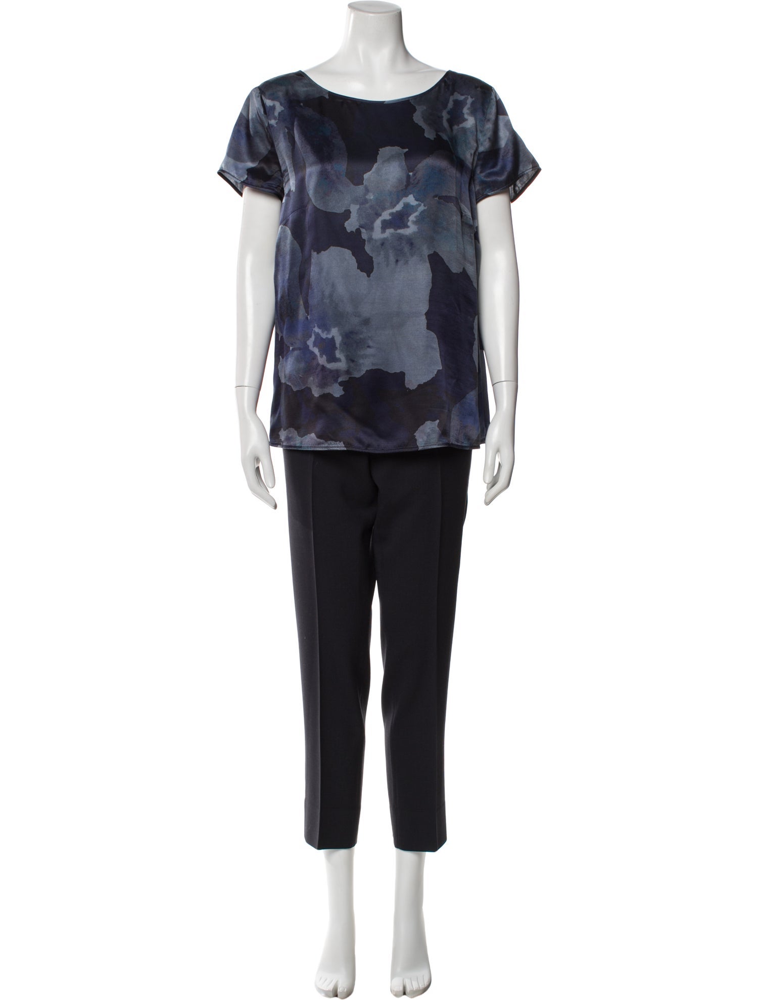 Armani Collezioni Virgin Wool Printed Pantsuit