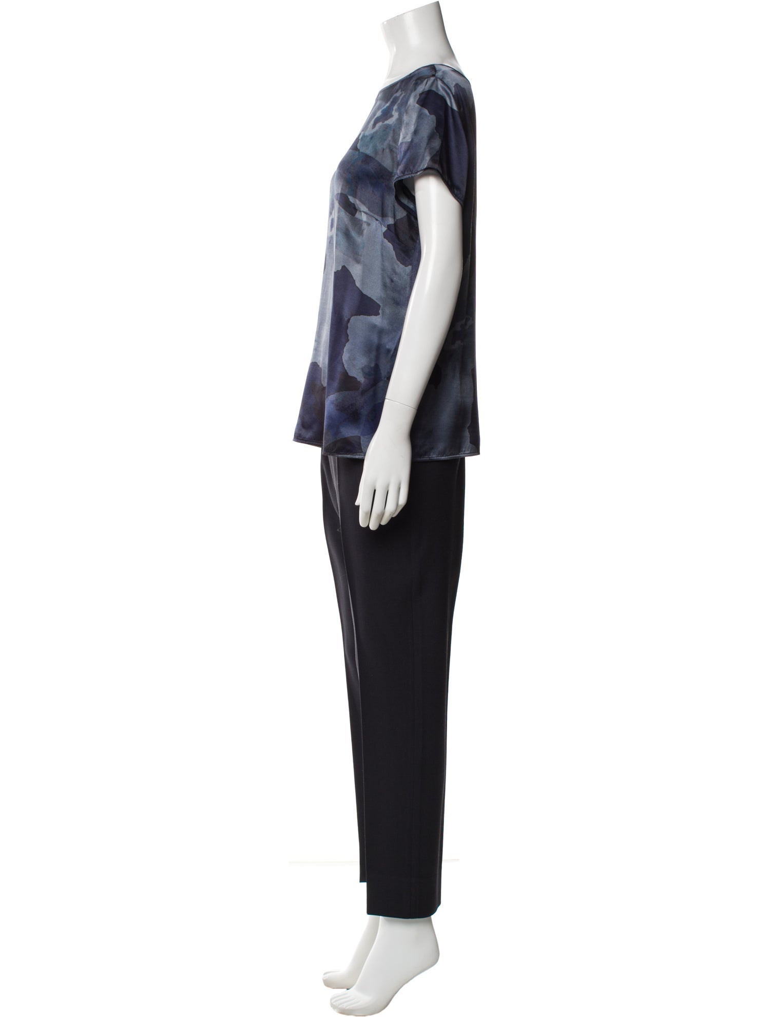 Armani Collezioni Virgin Wool Printed Pantsuit