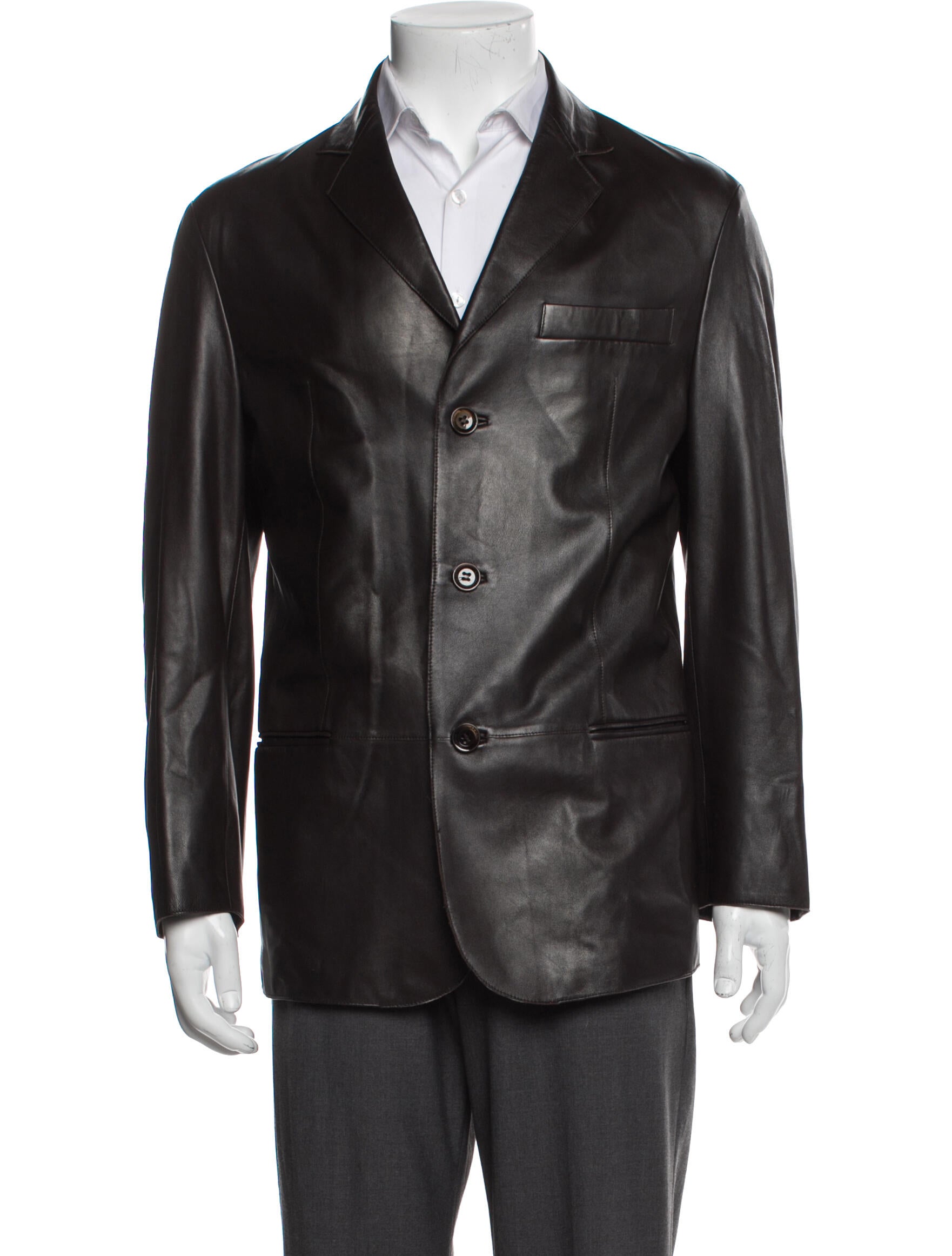 Armani Collezioni Lambskin Peacoat
