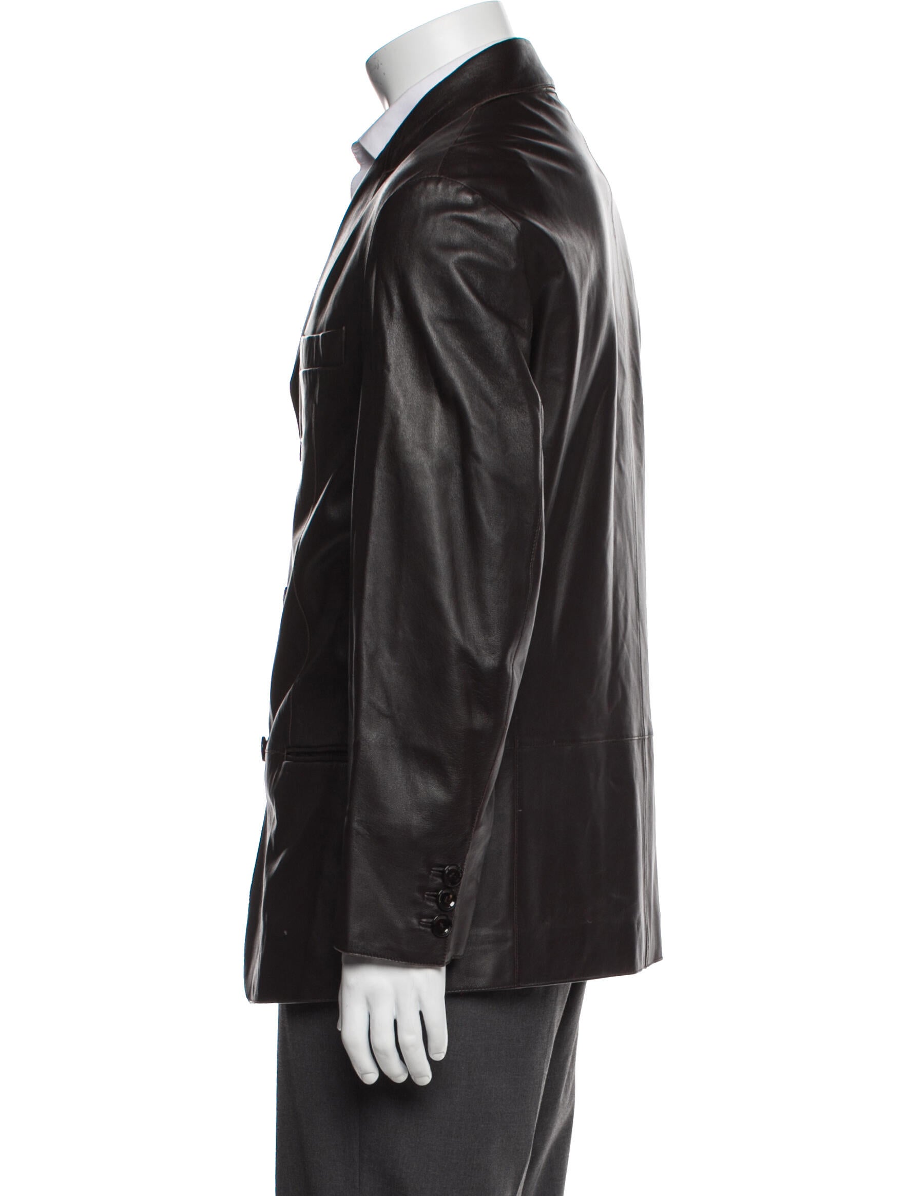 Armani Collezioni Lambskin Peacoat