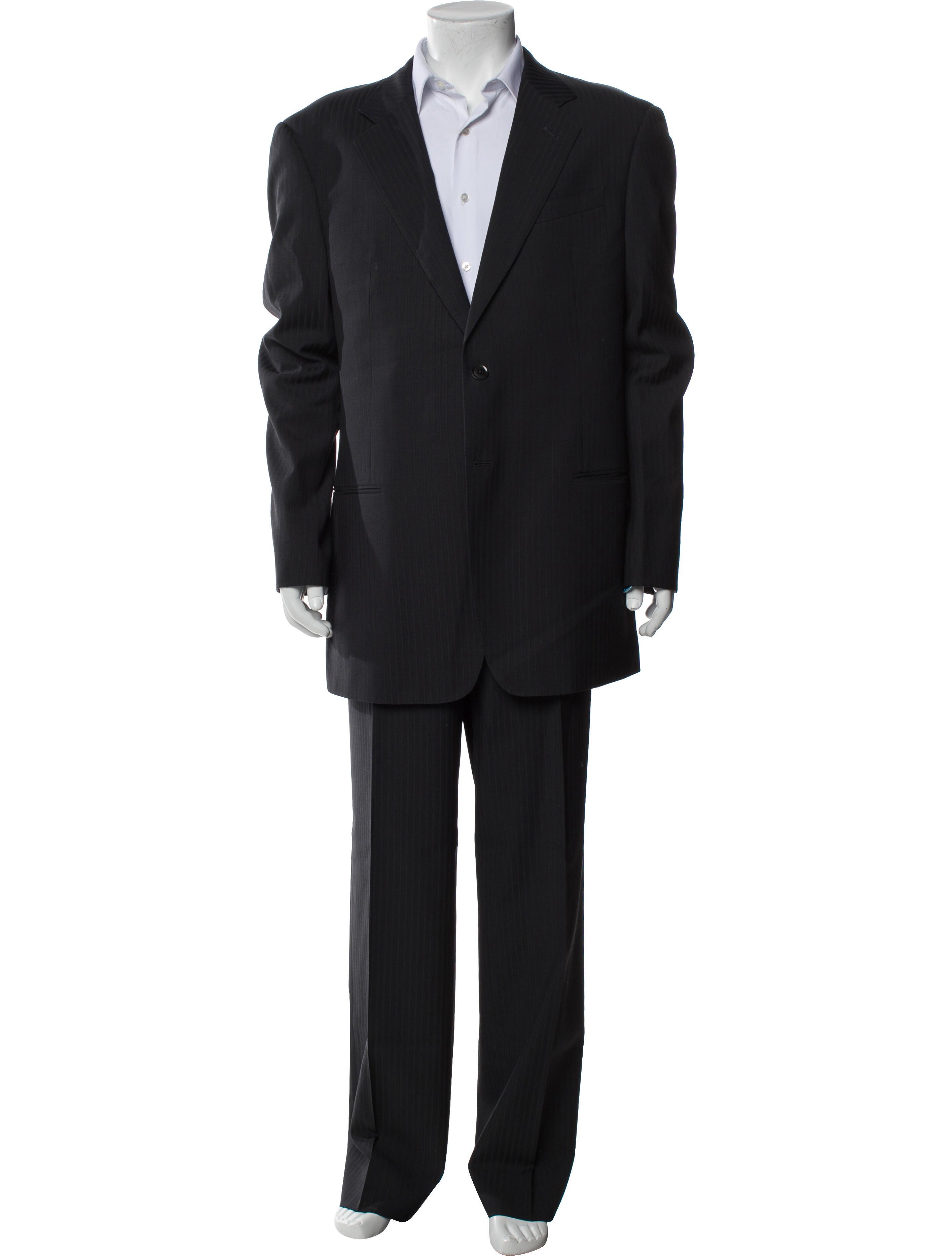 Armani Collezioni Wool Striped Two-Piece Suit