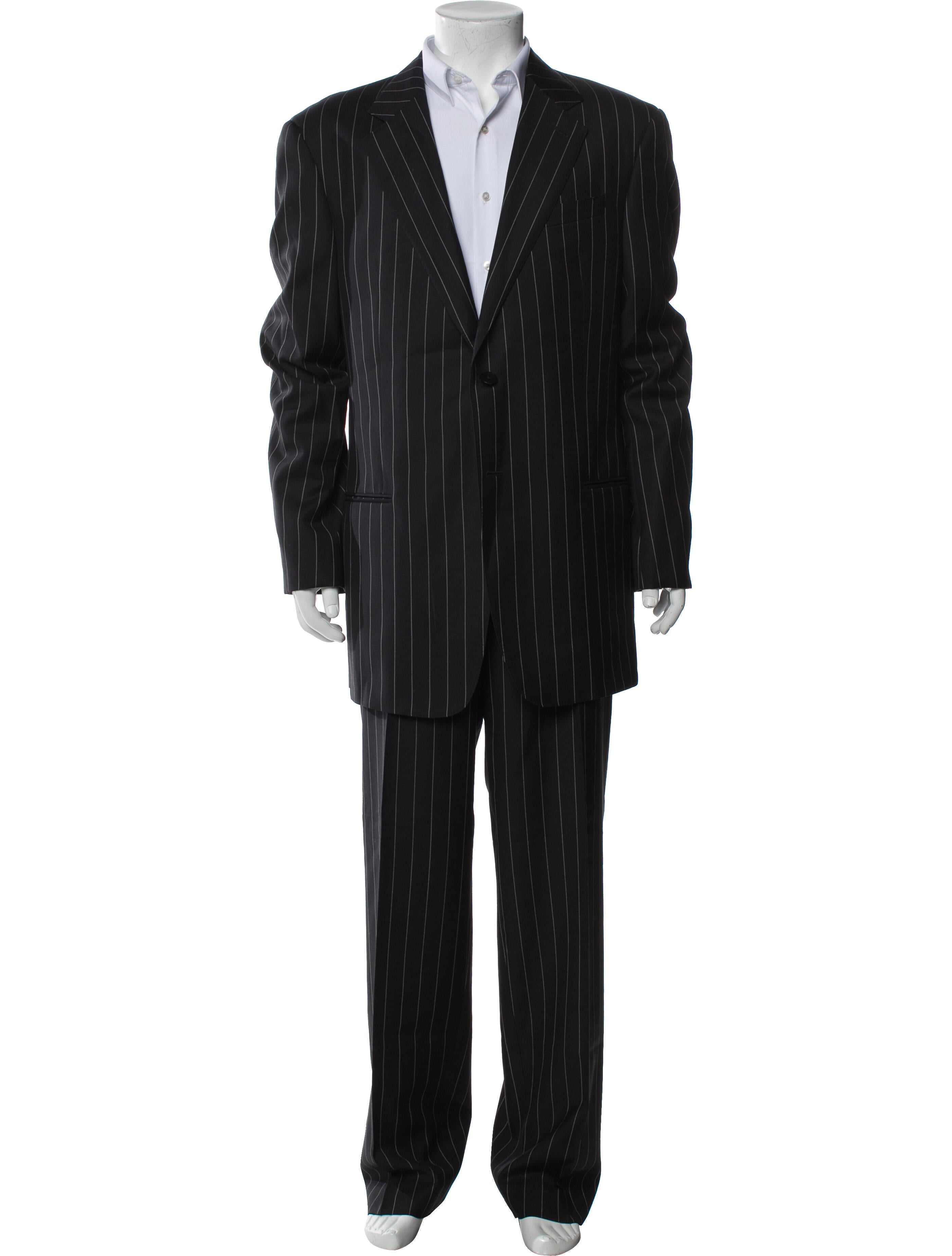 Armani Collezioni Wool Striped Two-Piece Blazer
