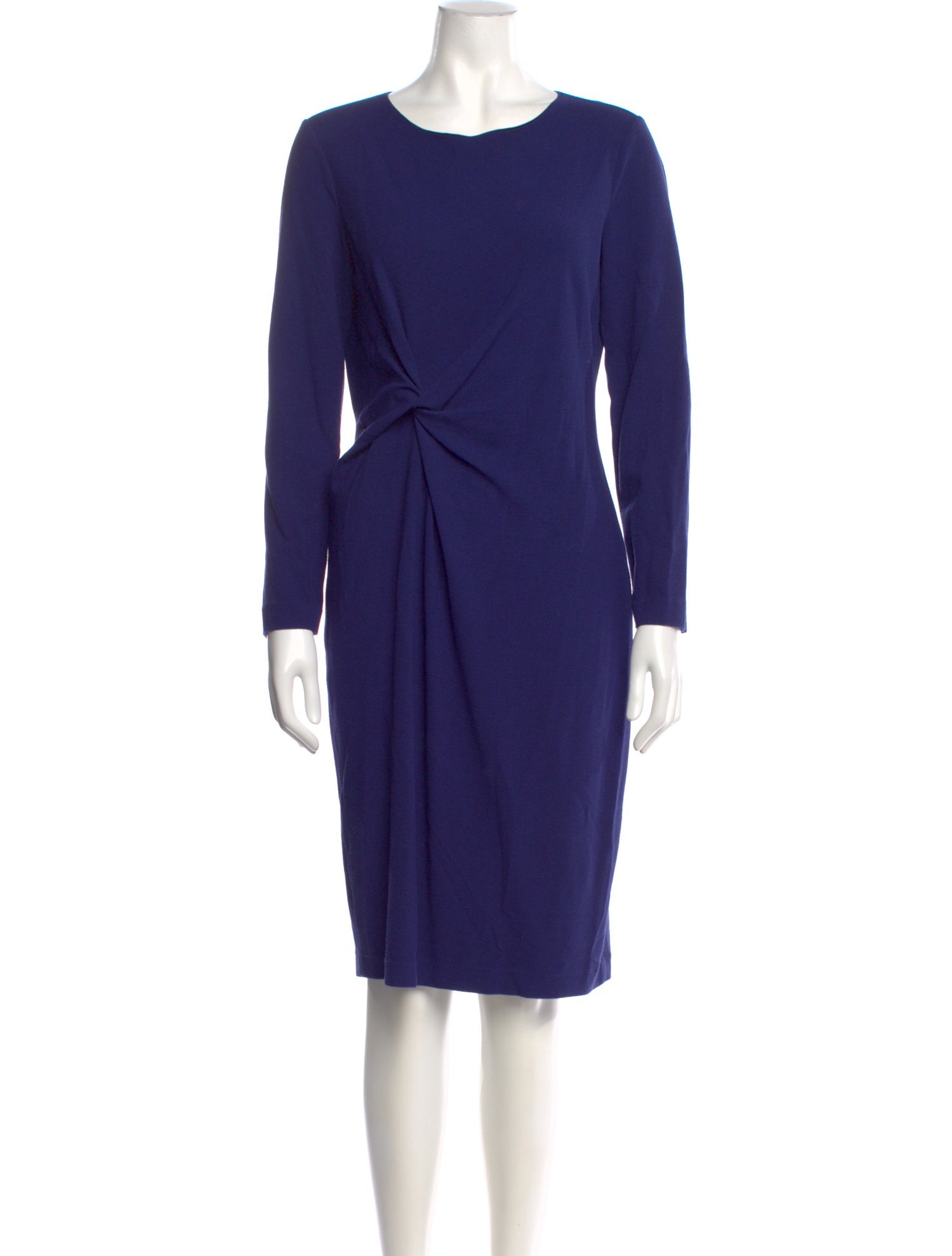Armani Collezioni Scoop Neck Knee-Length Dress