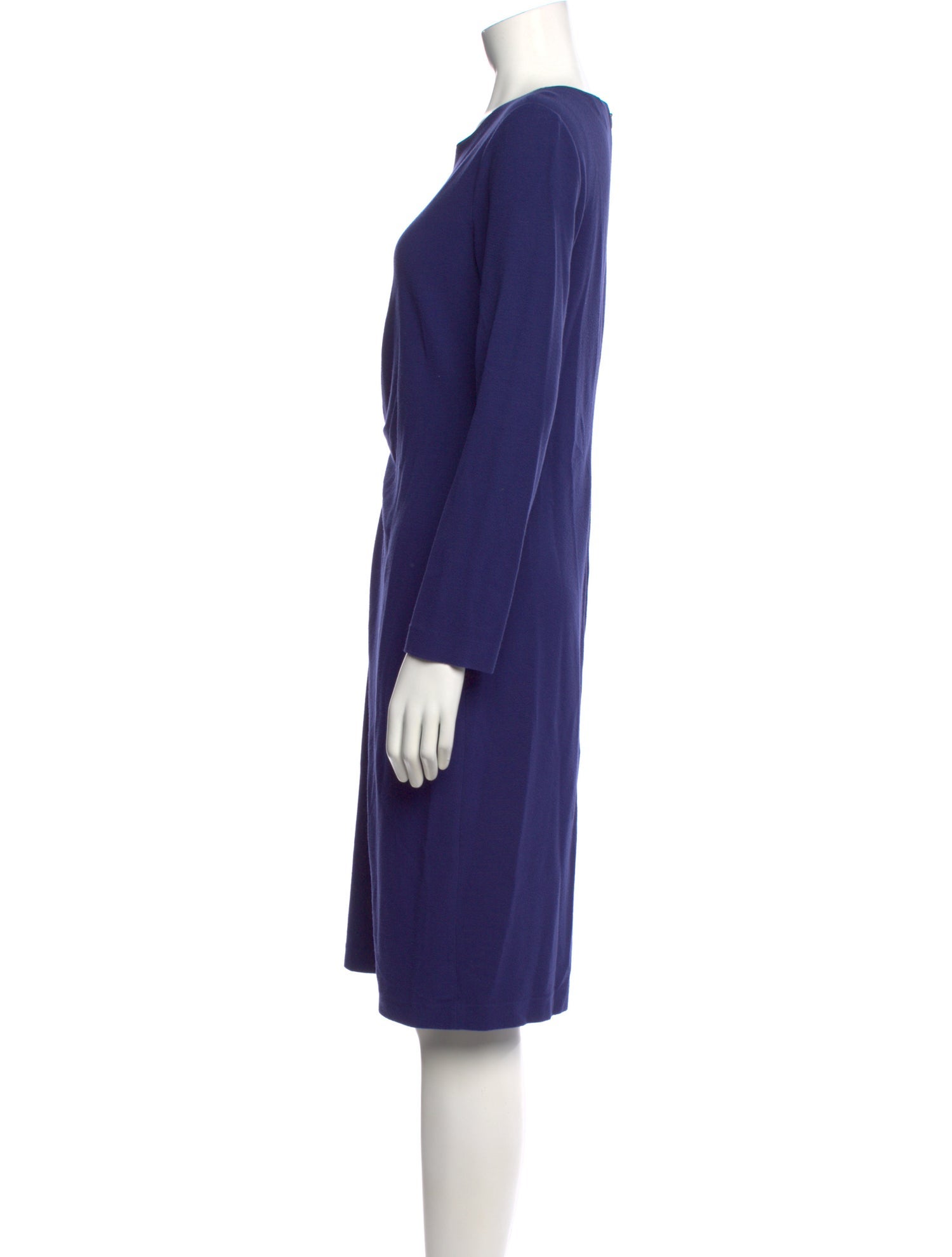 Armani Collezioni Scoop Neck Knee-Length Dress