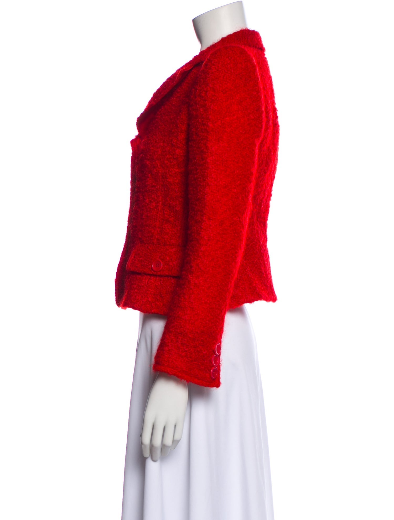 Armani Collezioni Mohair Tweed Pattern Blazer
