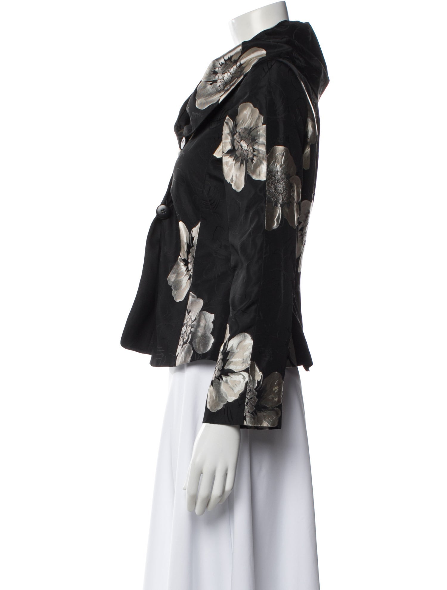 Armani Collezioni Floral Print Biker Jacket