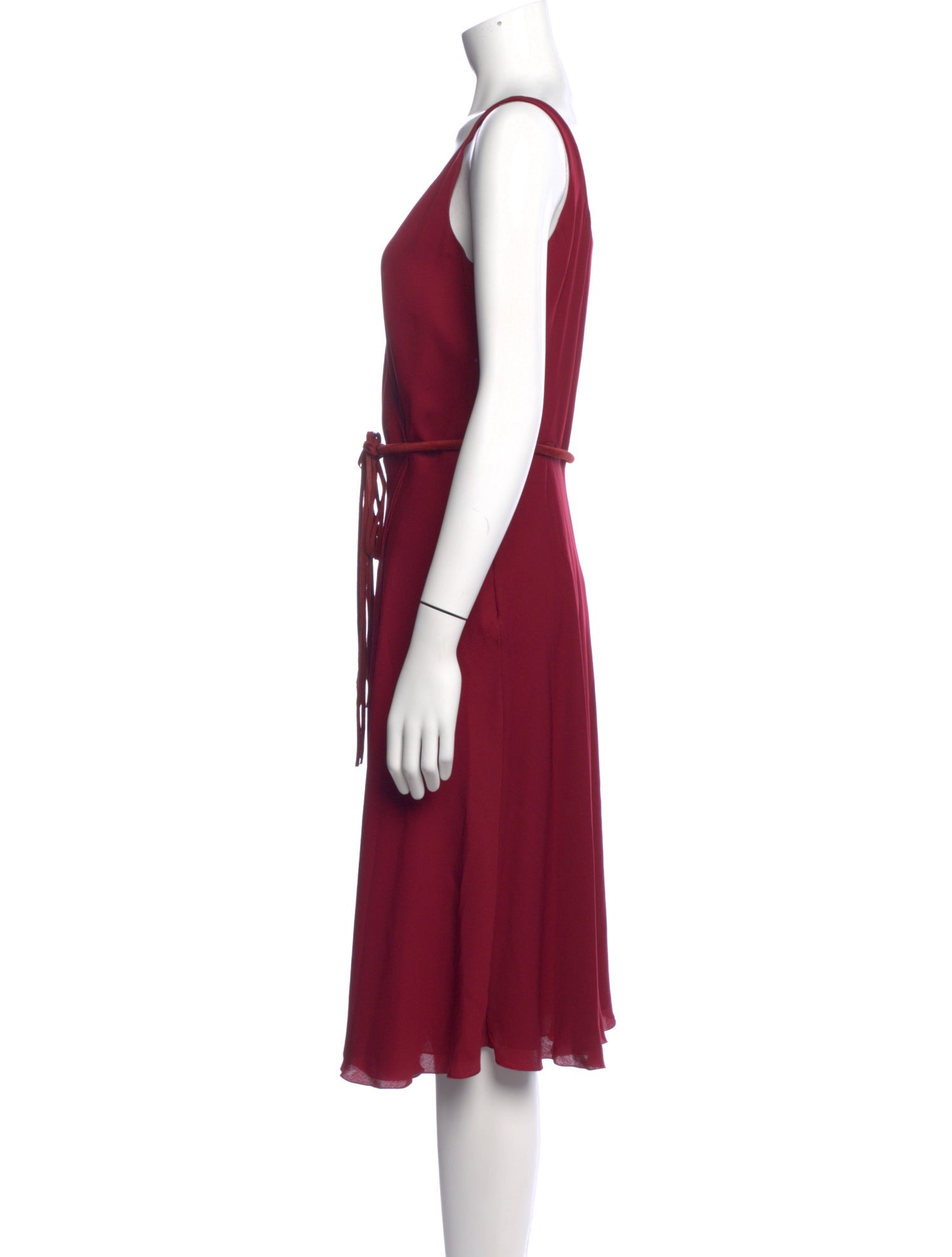 Armani Collezioni V-Neck Midi Length Dress