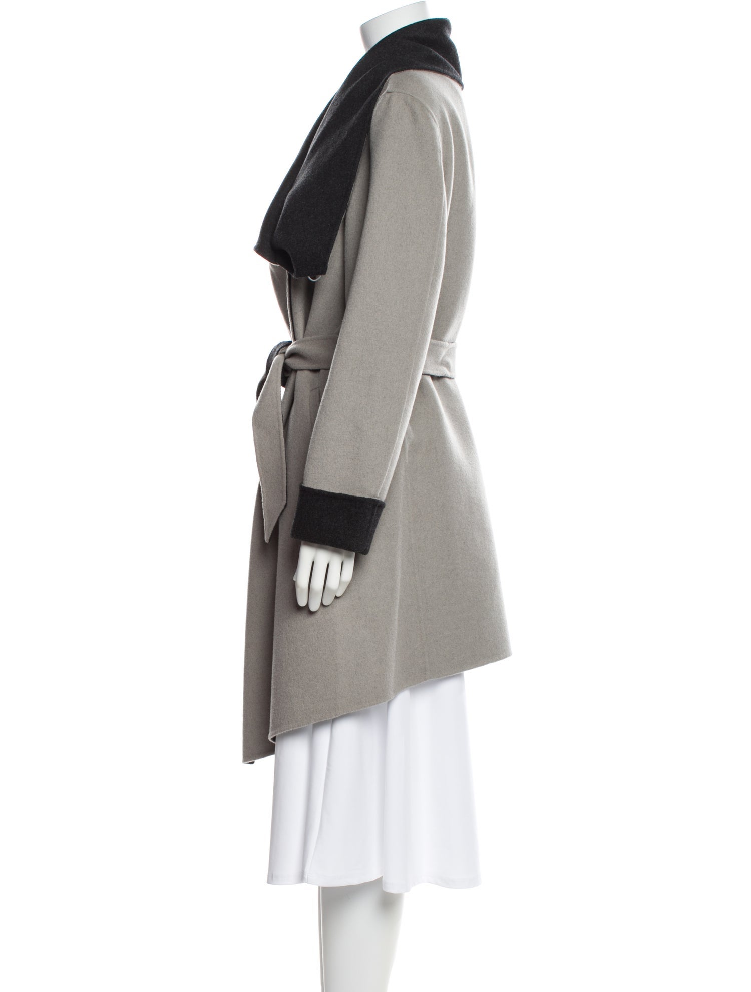 Armani Collezioni Wool Faux Fur Coat