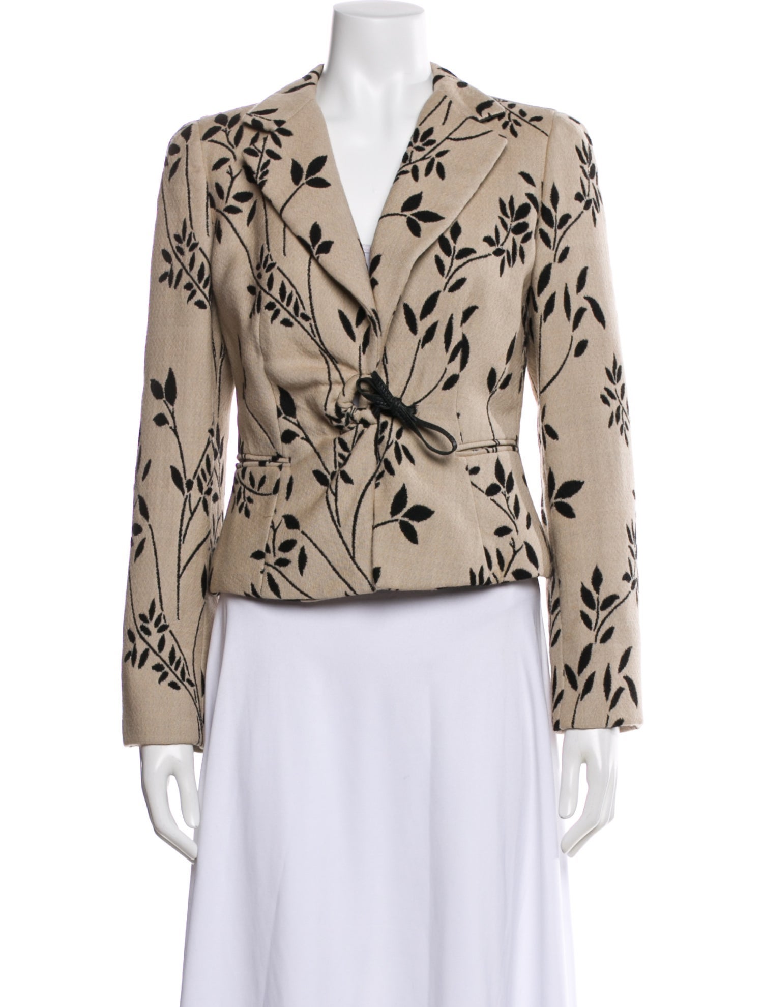 Armani Collezioni Wool Floral Print Blazer