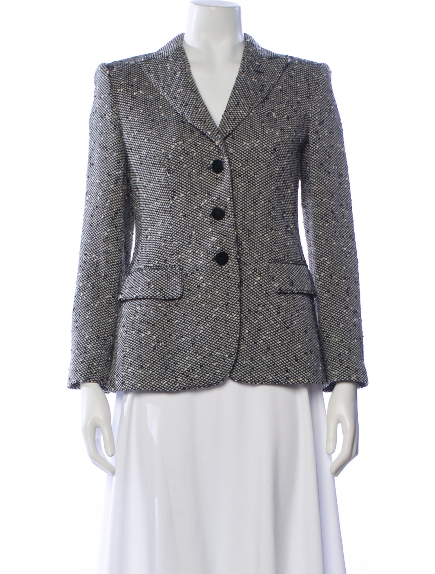 Armani Collezioni Virgin Wool Printed Blazer