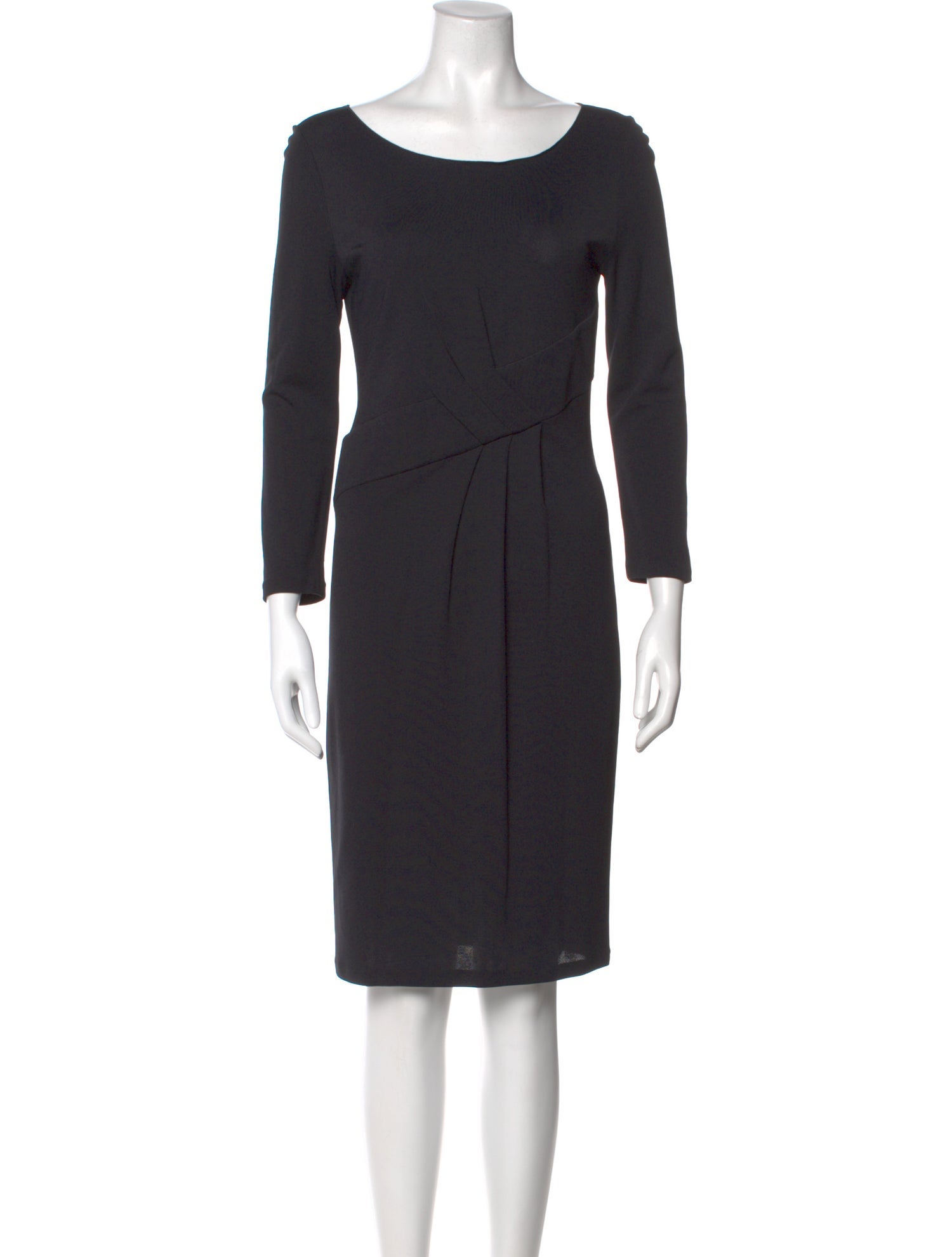 Armani Collezioni Bateau Neckline Knee-Length Dress