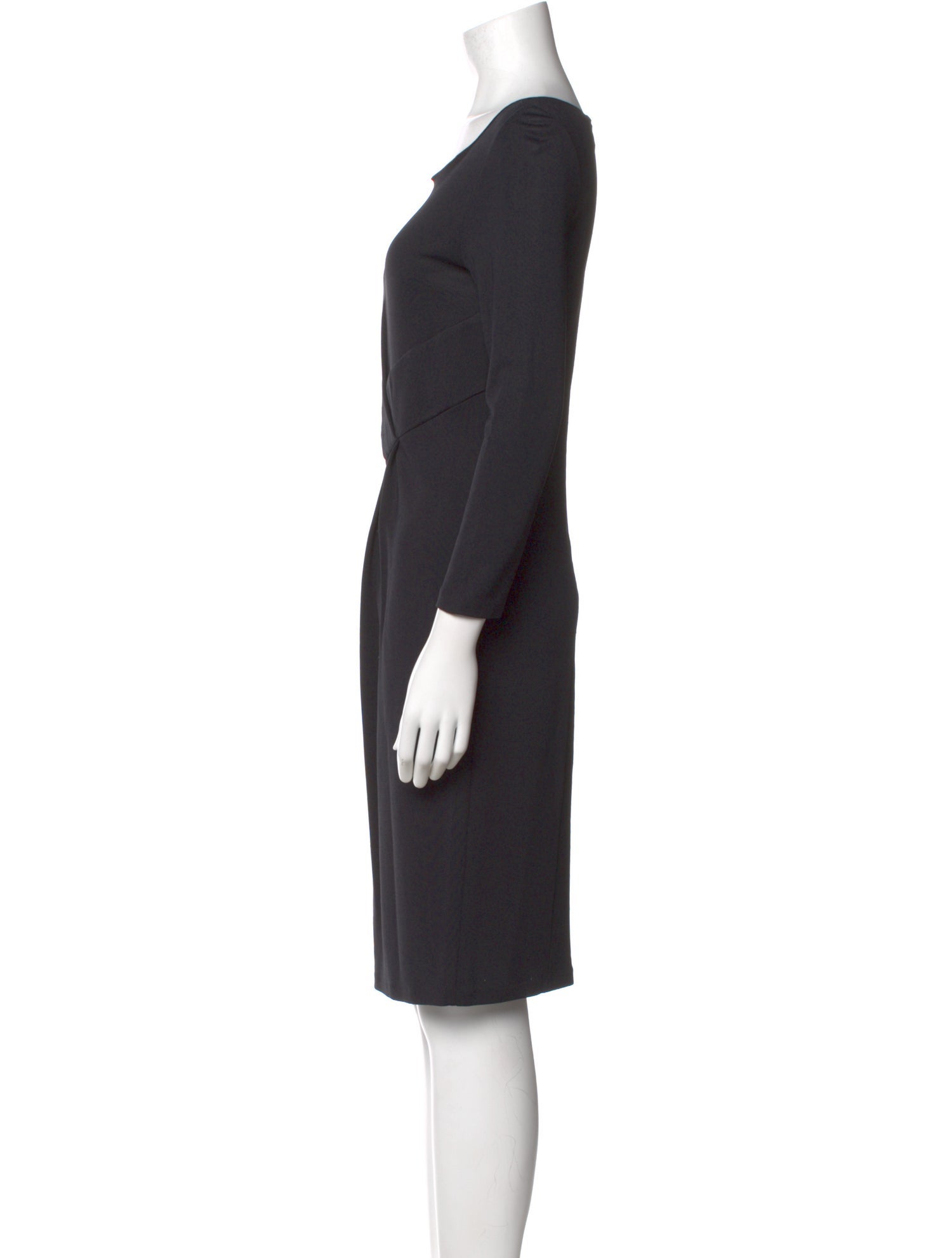 Armani Collezioni Bateau Neckline Knee-Length Dress