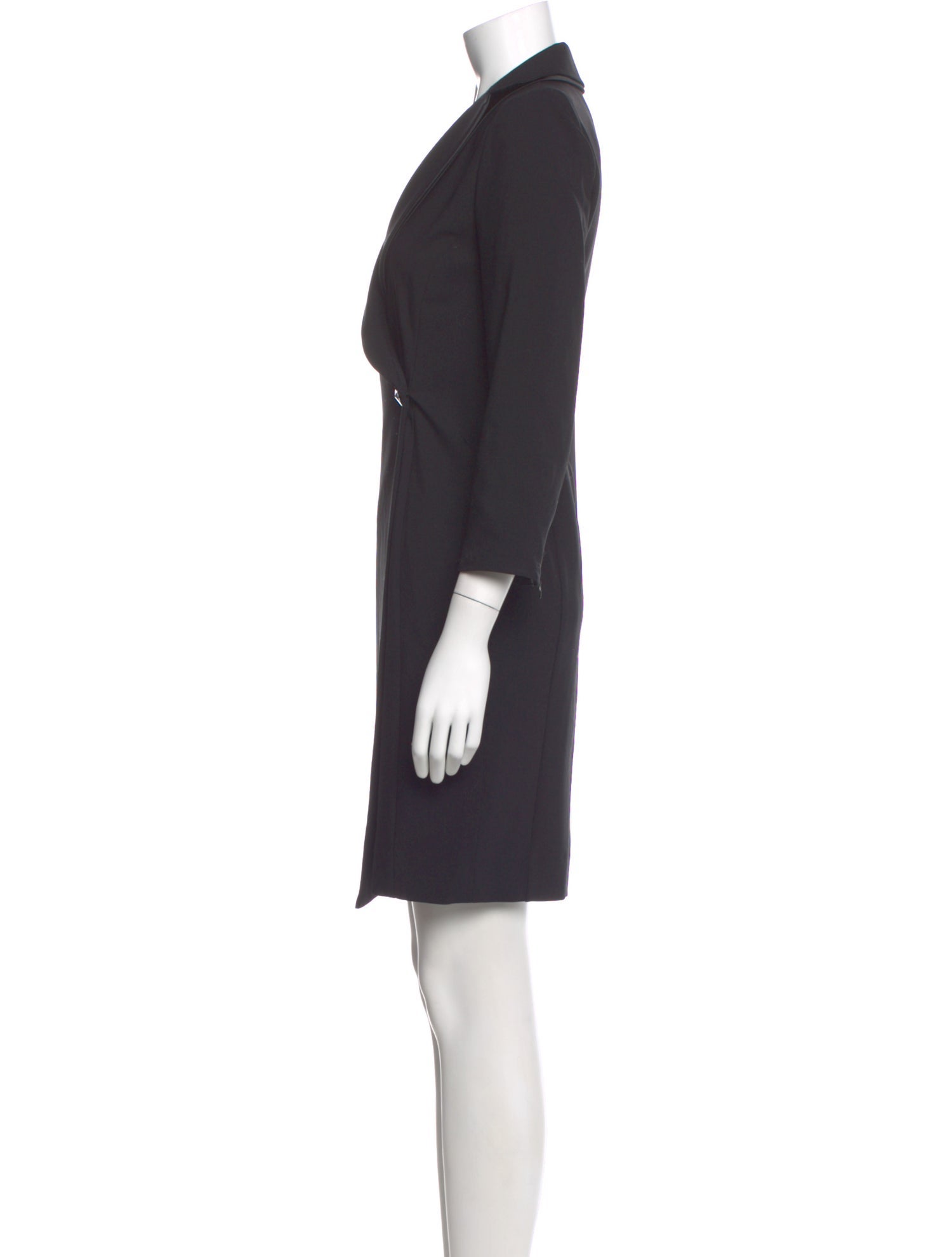 Armani Collezioni Virgin Wool Knee-Length Dress