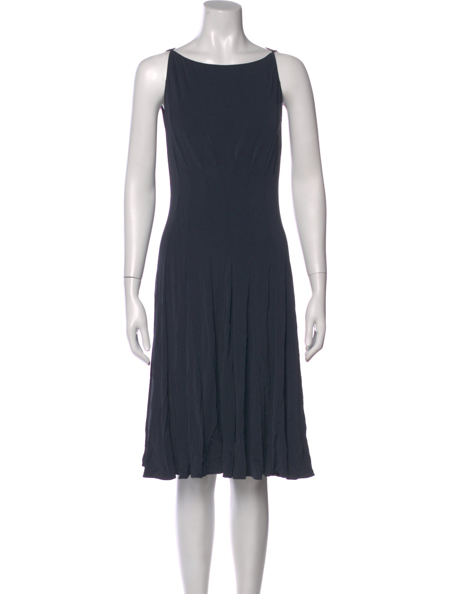 Armani Collezioni Bateau Neckline Knee-Length Dress