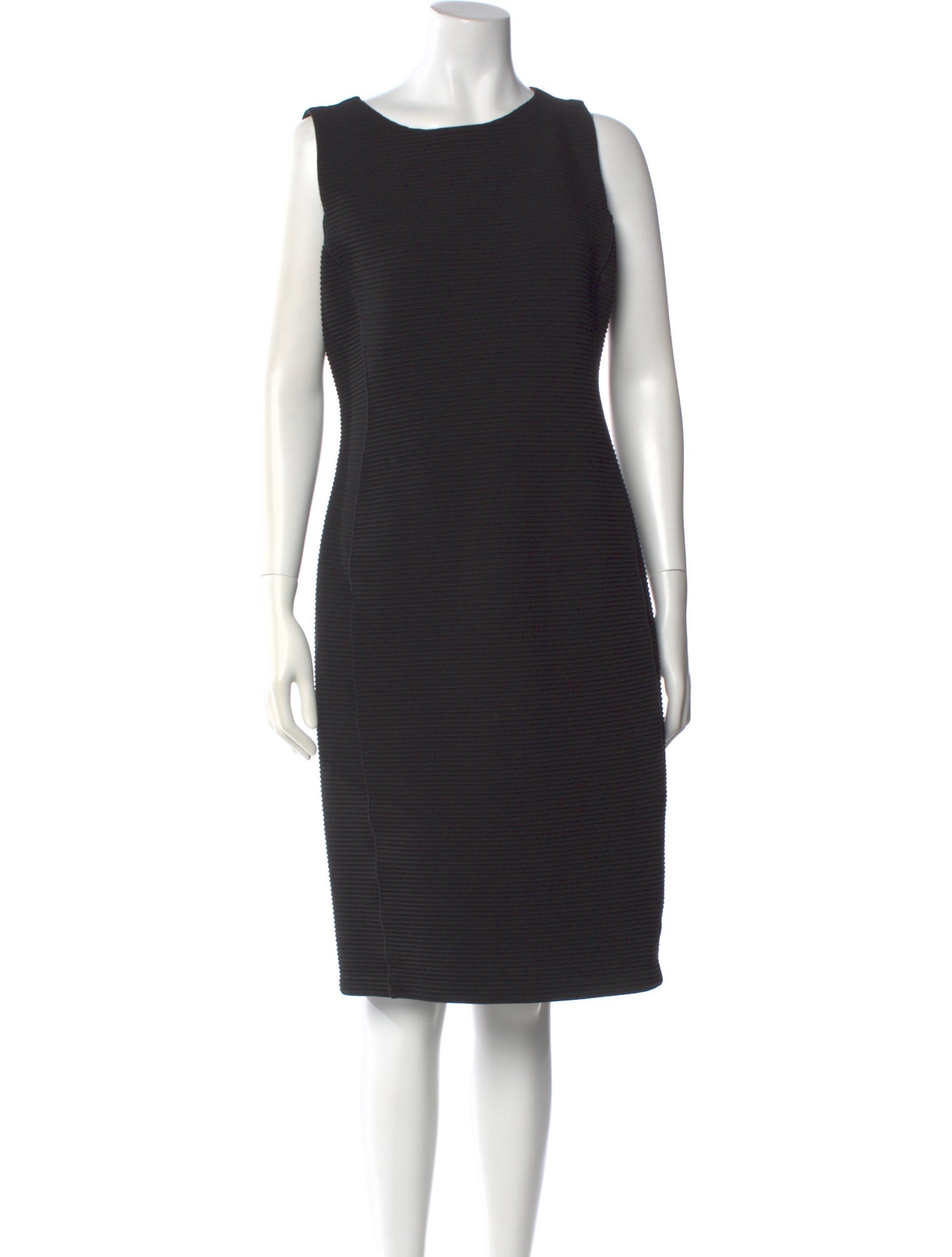 Armani Collezioni Bateau Neckline Knee-Length Dress