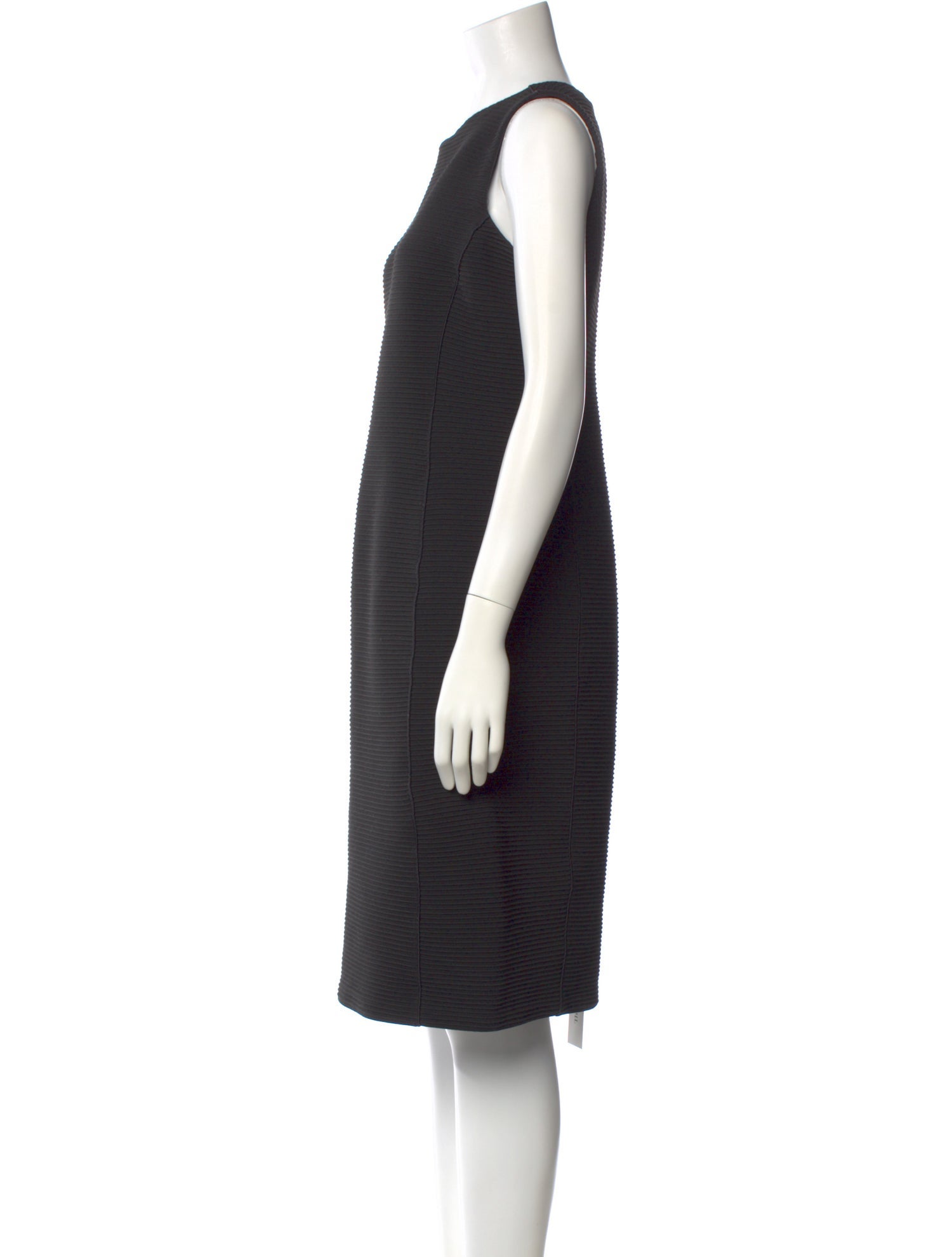 Armani Collezioni Bateau Neckline Knee-Length Dress