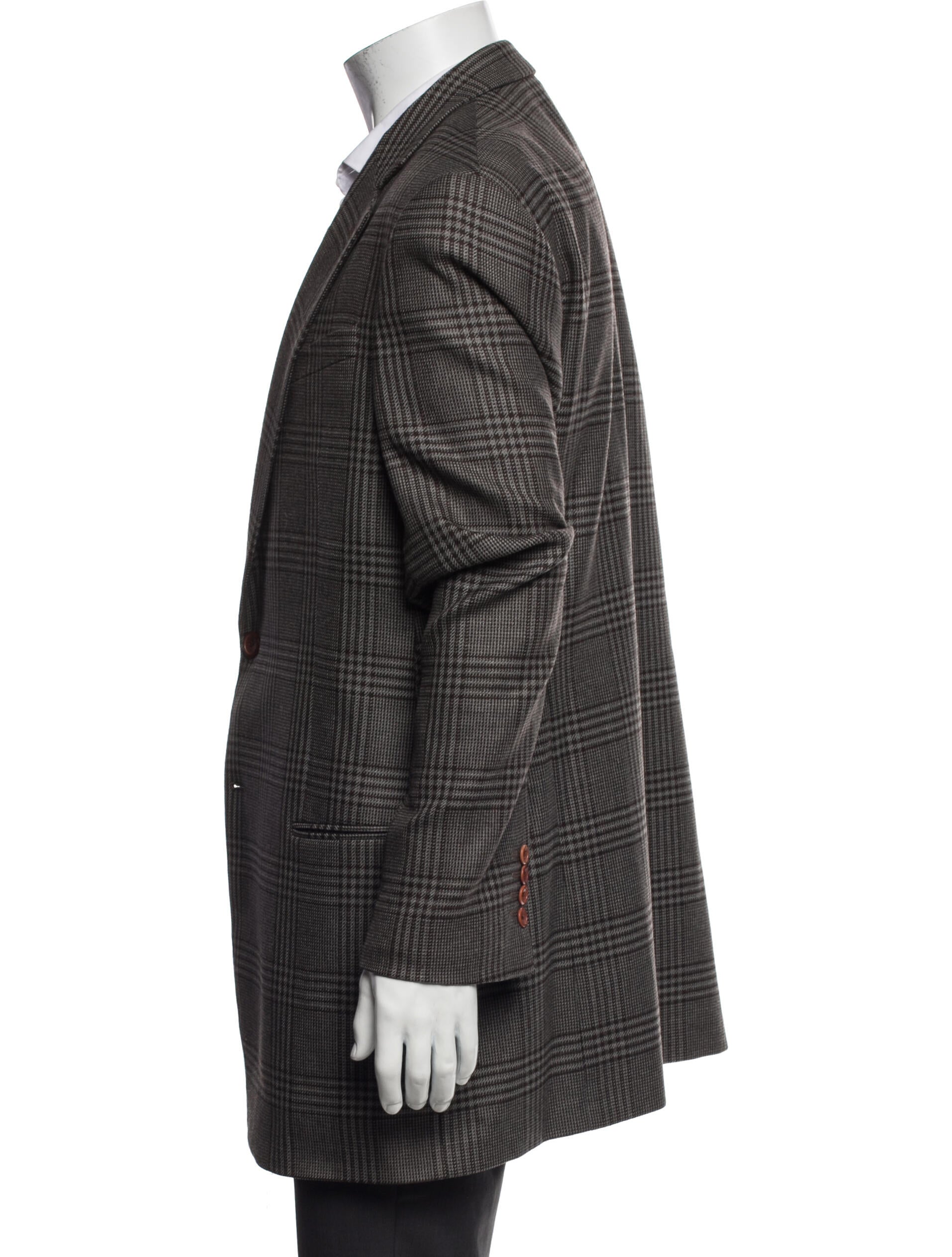Armani Collezioni Plaid Print Two-Piece Blazer