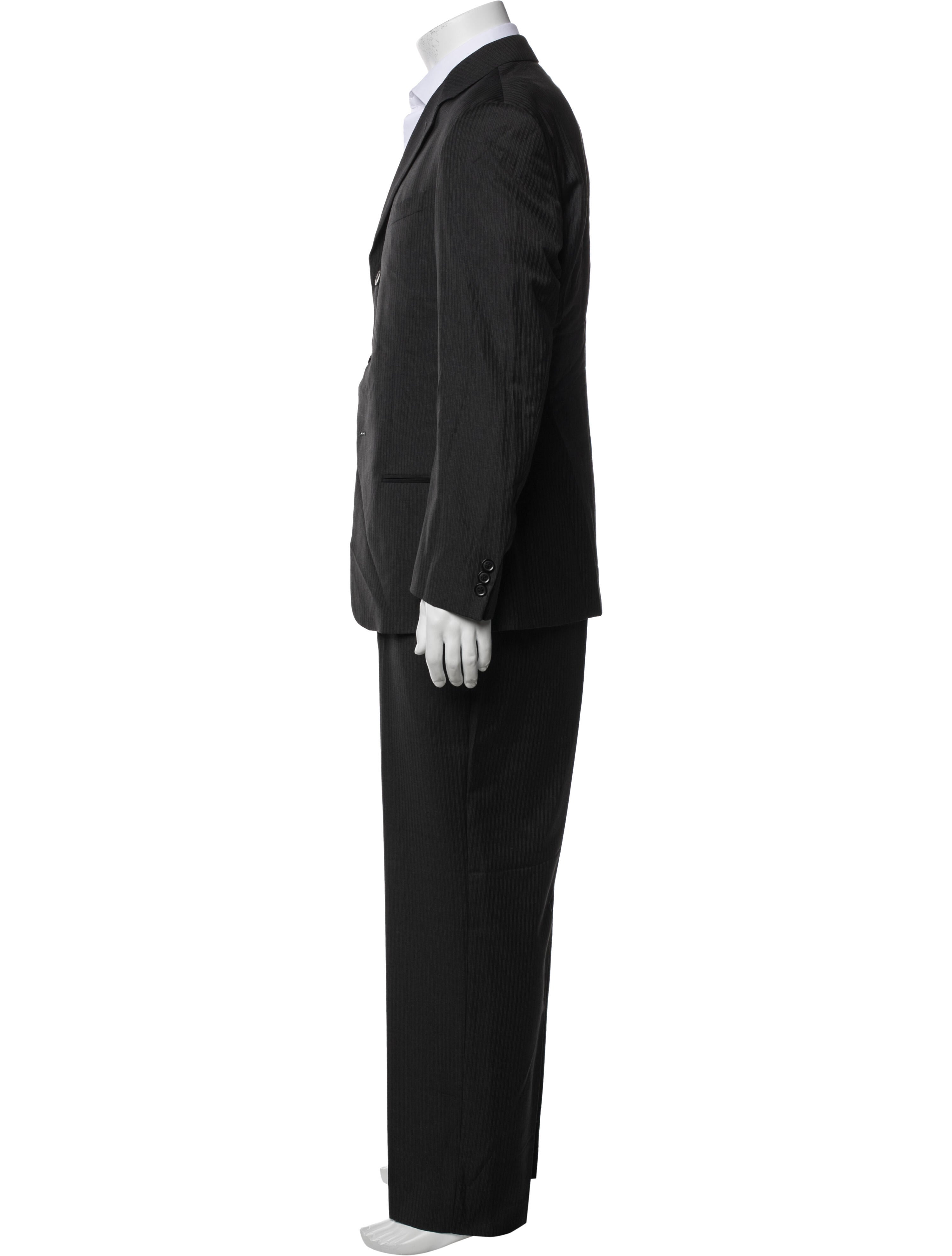 Armani Collezioni Wool Striped Two-Piece Suit