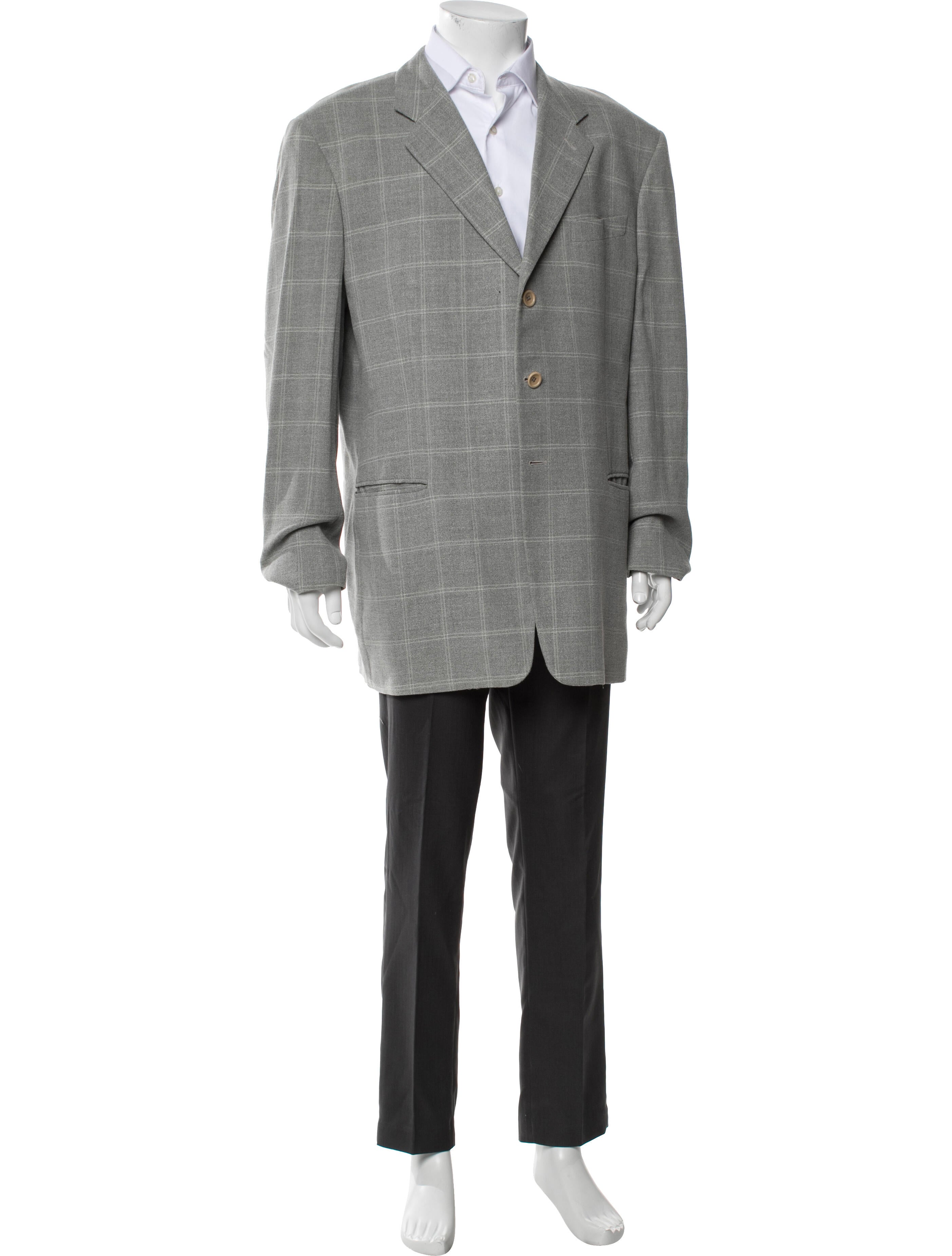 Armani Collezioni Plaid Print Blazer