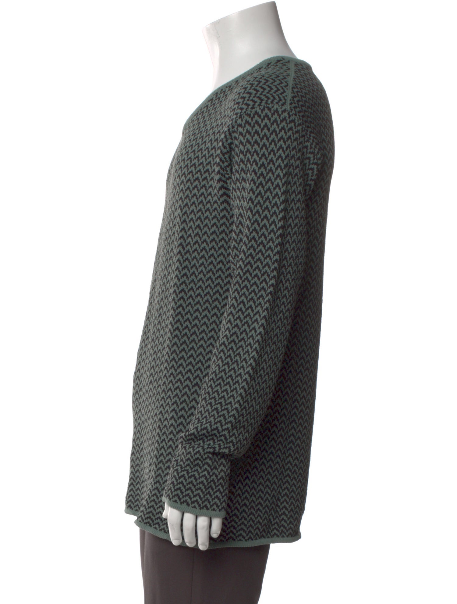 Armani Collezioni Striped V-Neck Pullover