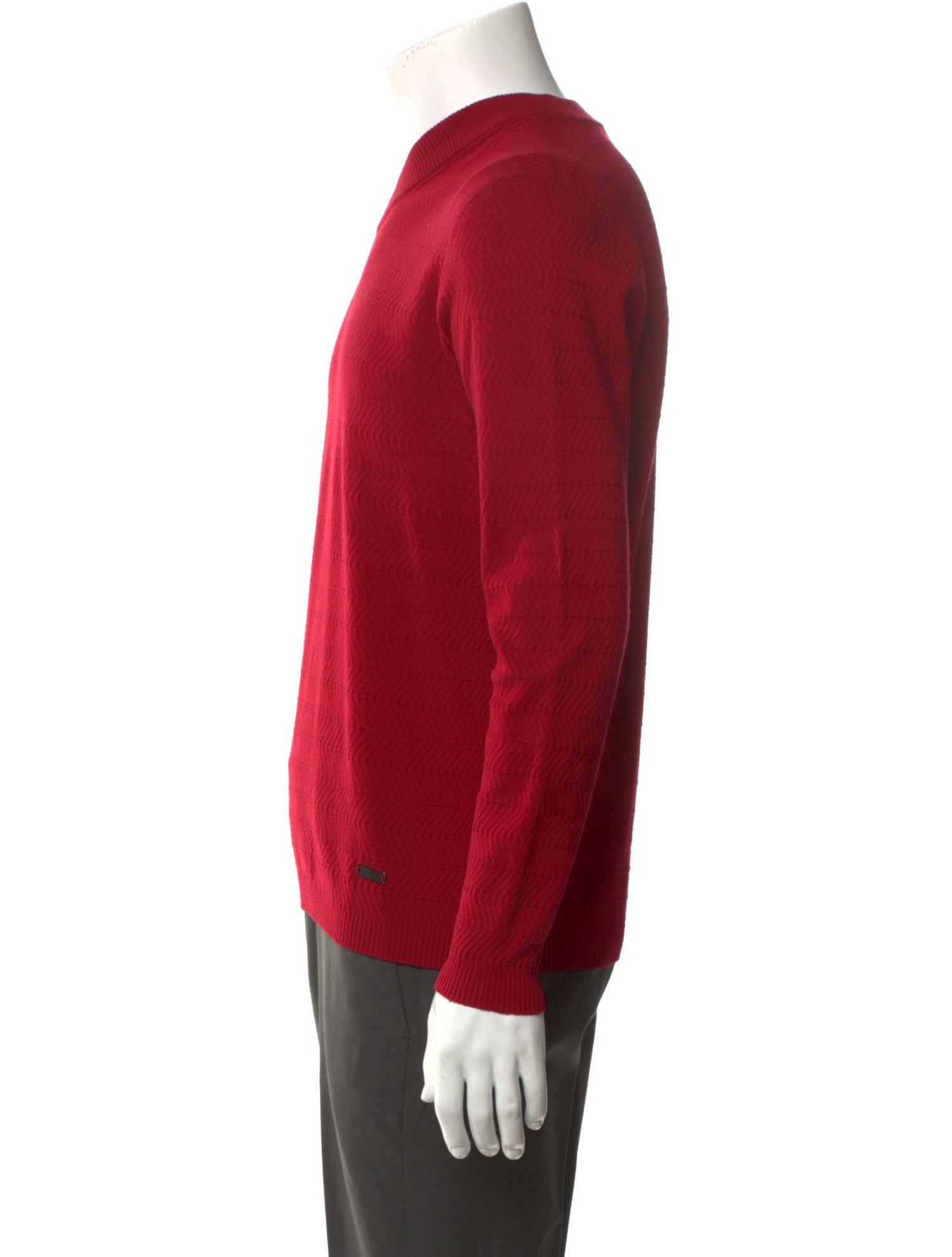 Armani Collezioni Patterned V-Neck Pullover